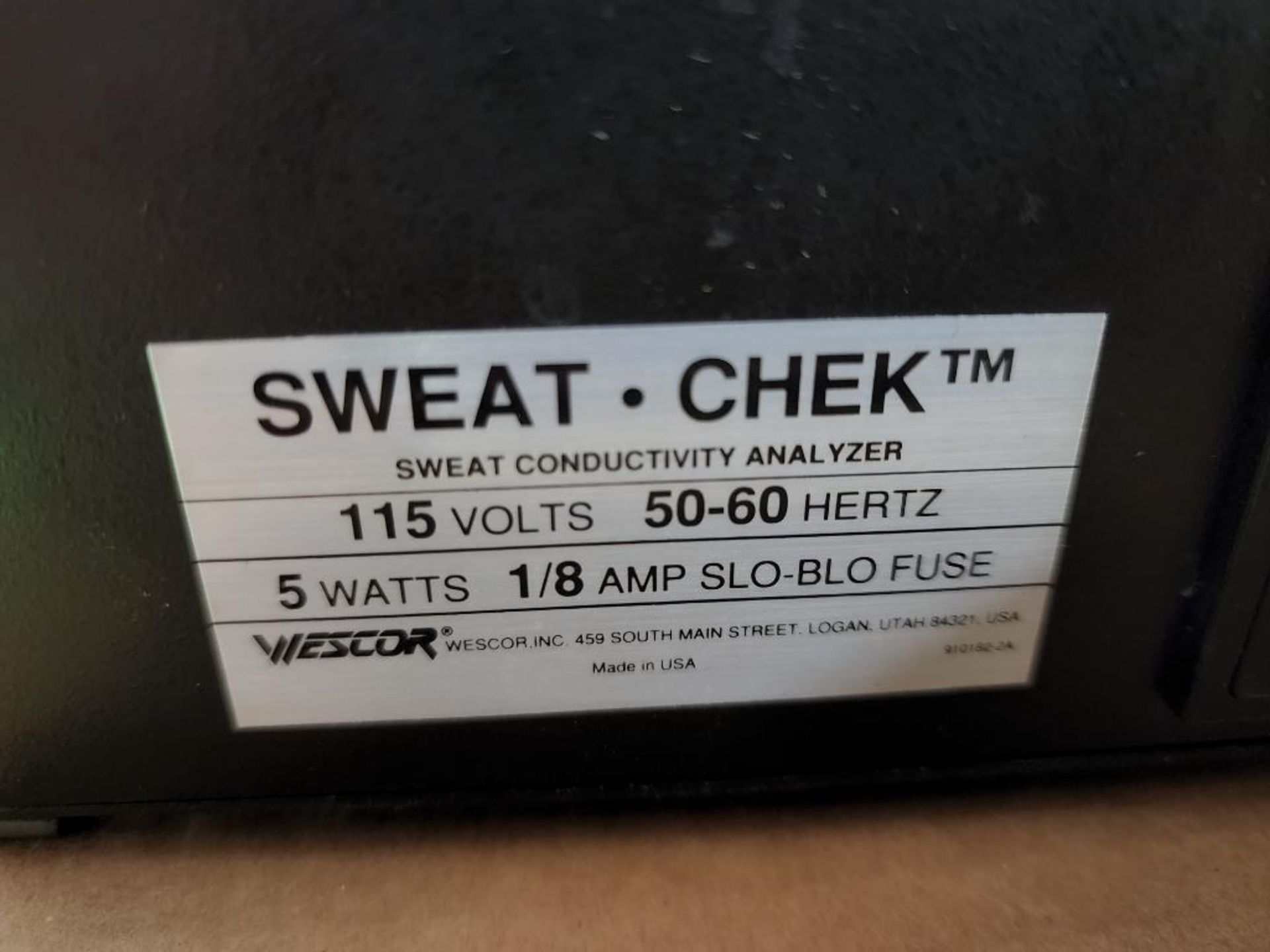 Wescor 3100 Sweat-Chek sweat conductivity analyzer. 115V. - Image 4 of 5