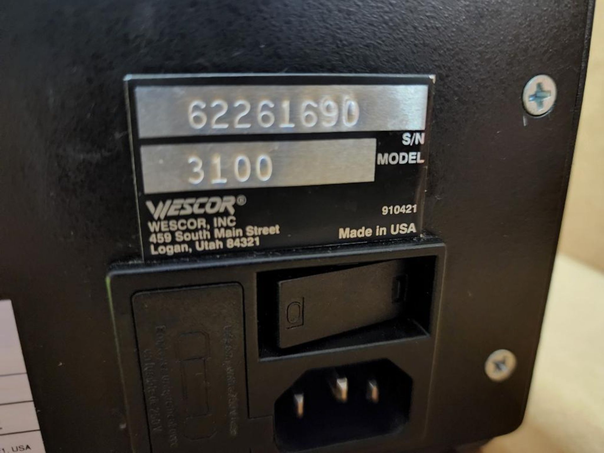 Wescor 3100 Sweat-Chek sweat conductivity analyzer. 115V. - Image 5 of 5