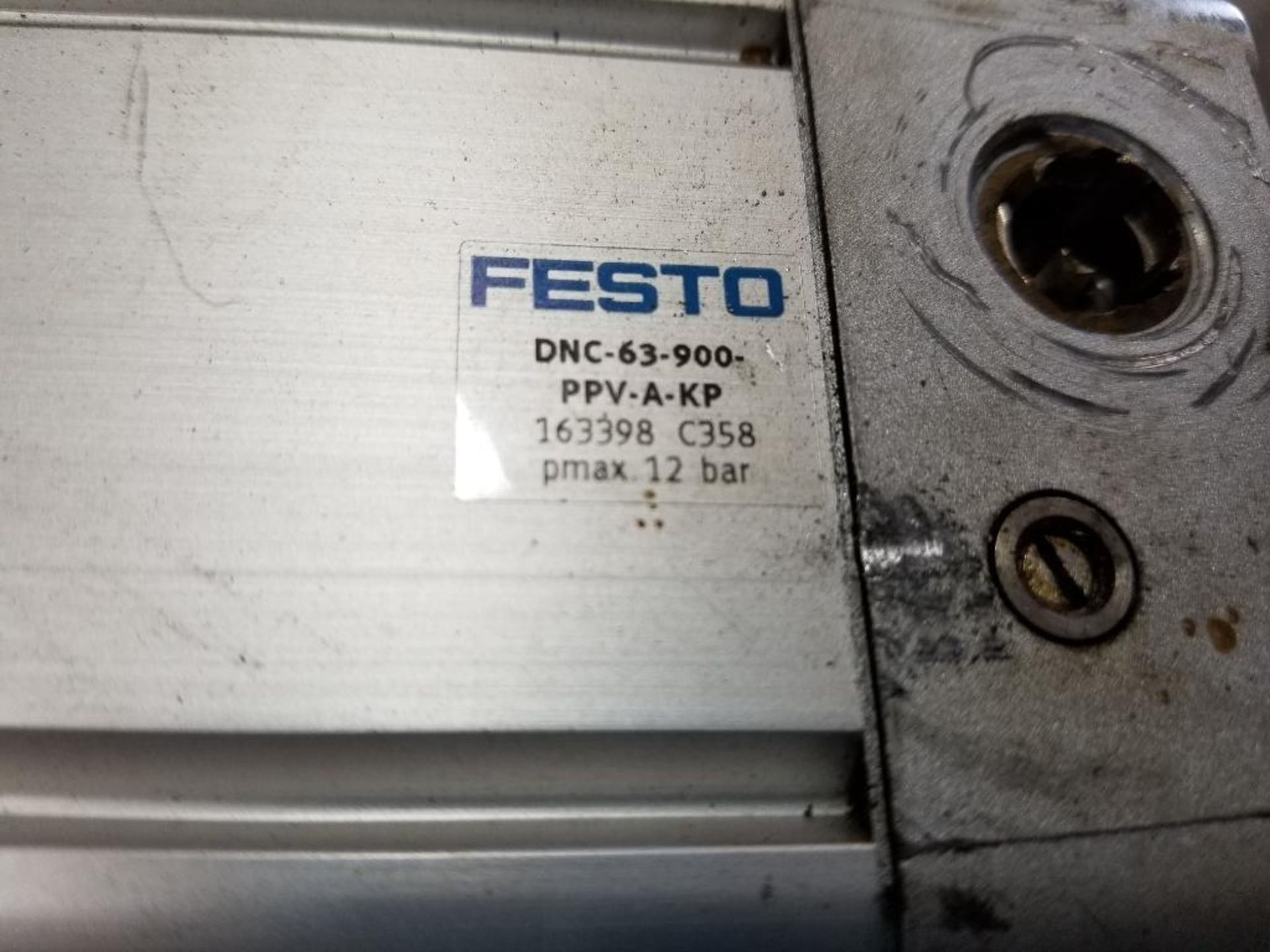 Qty 2 - Festo DNC-63-900-PPV-A-KP pneumatic cylinder. - Image 4 of 5