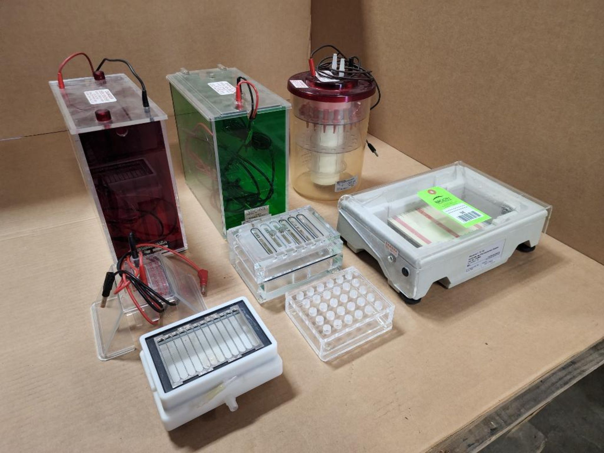 Assorted Electrophoresis equipment.Bio Rad Laboratories, Hoefer Scientific, Life Technologies.