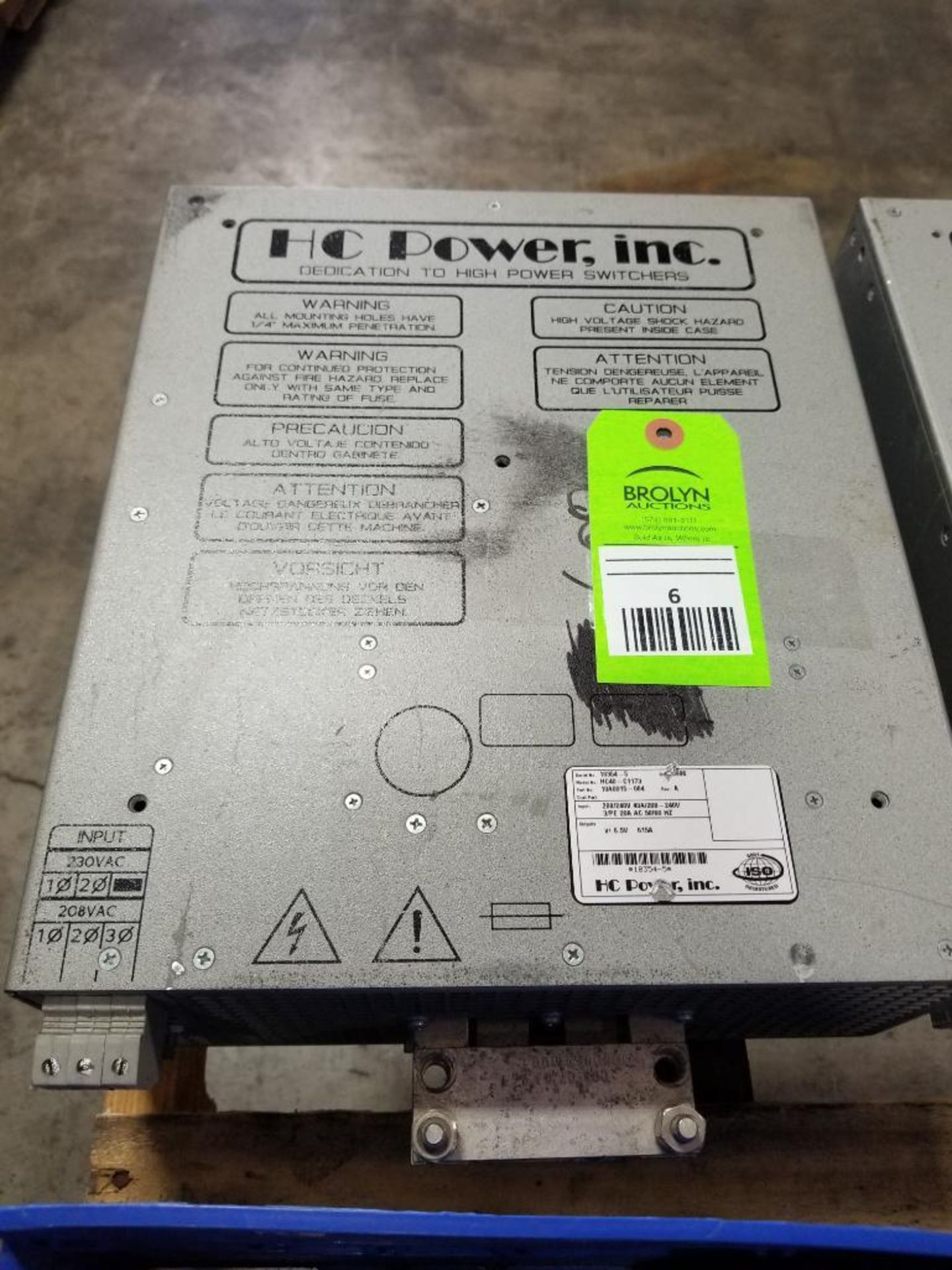 HC Power, INC. HC40-C1173 power supply module.