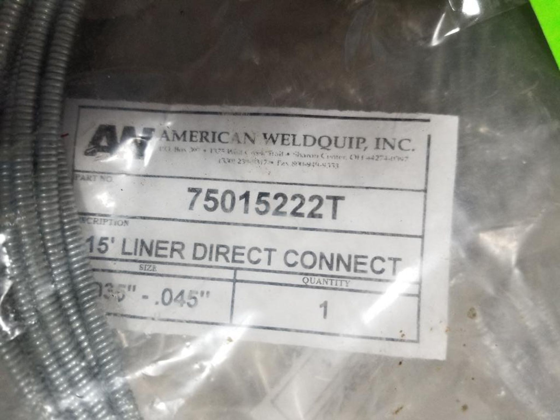 American Weldquip INC, 75015222T mig gun liner. - Image 3 of 4