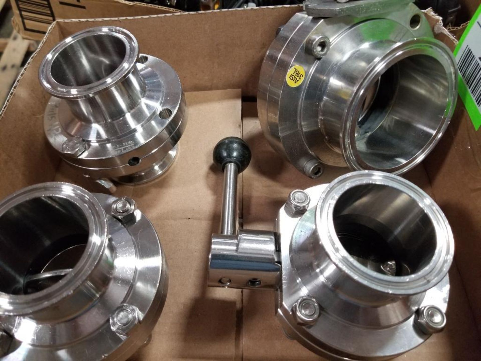 Qty 4 - Assorted stainless steel butterfly valves. Tri-Clover. - Image 6 of 6