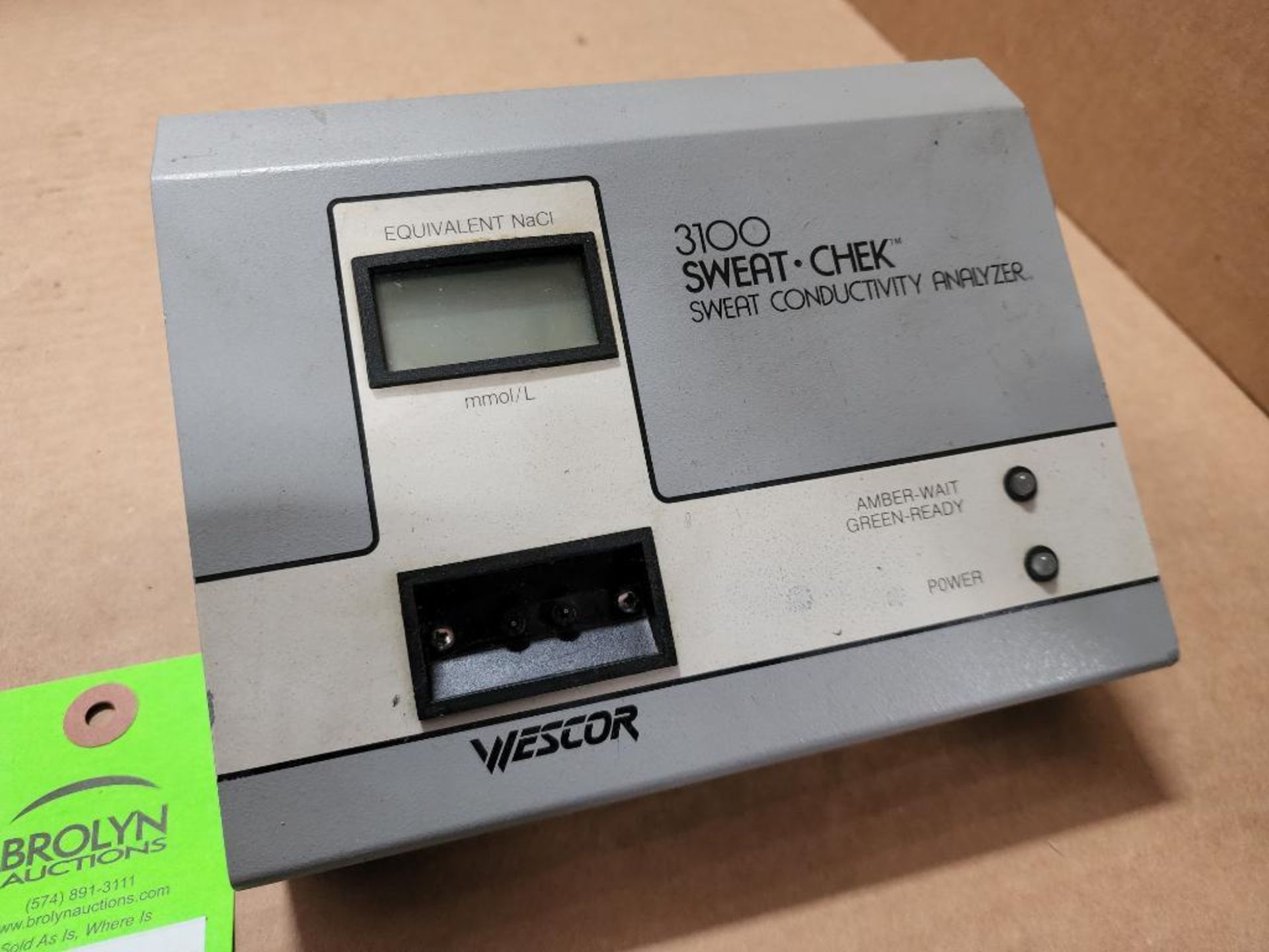 Wescor 3100 Sweat-Chek sweat conductivity analyzer. 115V. - Image 2 of 5