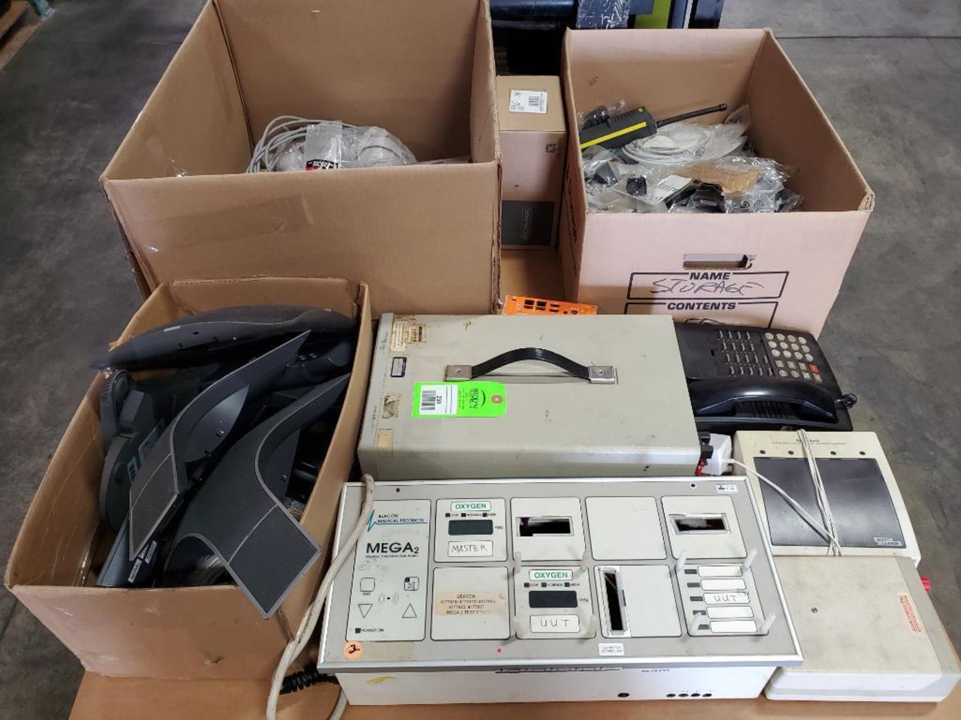 Pallet of assorted electrical and repair units. Cisco conference equipment.