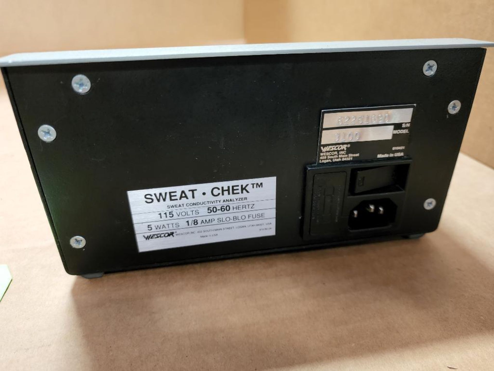 Wescor 3100 Sweat-Chek sweat conductivity analyzer. 115V. - Image 3 of 5