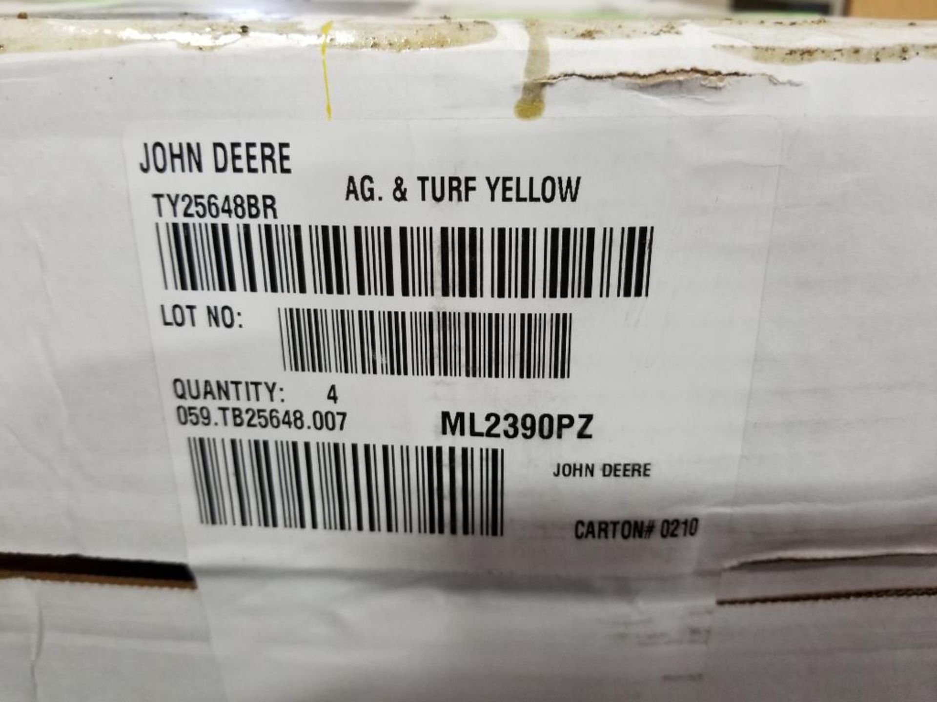 Qty 12 - John Deere TY25648BR Ag & Turf Yellow 1-Gallon paint. New in box. - Image 2 of 2