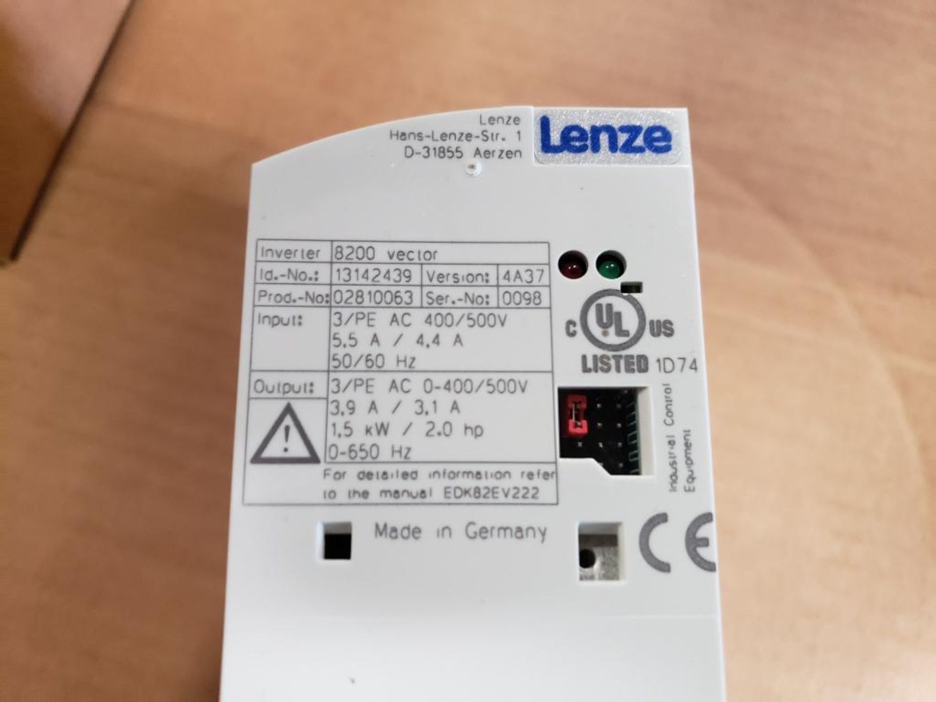 Lenze 8200 Vector drive 13142439. 3PH, 400/500V, 1.5kW, 2HP. - Image 5 of 6