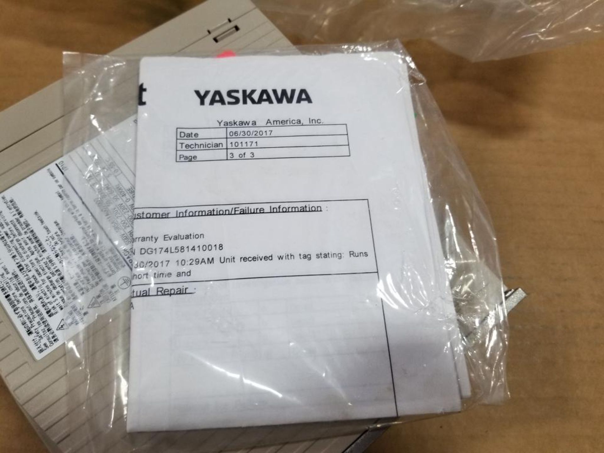 Yaskawa Servopak 200V. SGDV-5R5A01A. Model: SGDV-5R5A01A002000, 750W. - Image 3 of 8