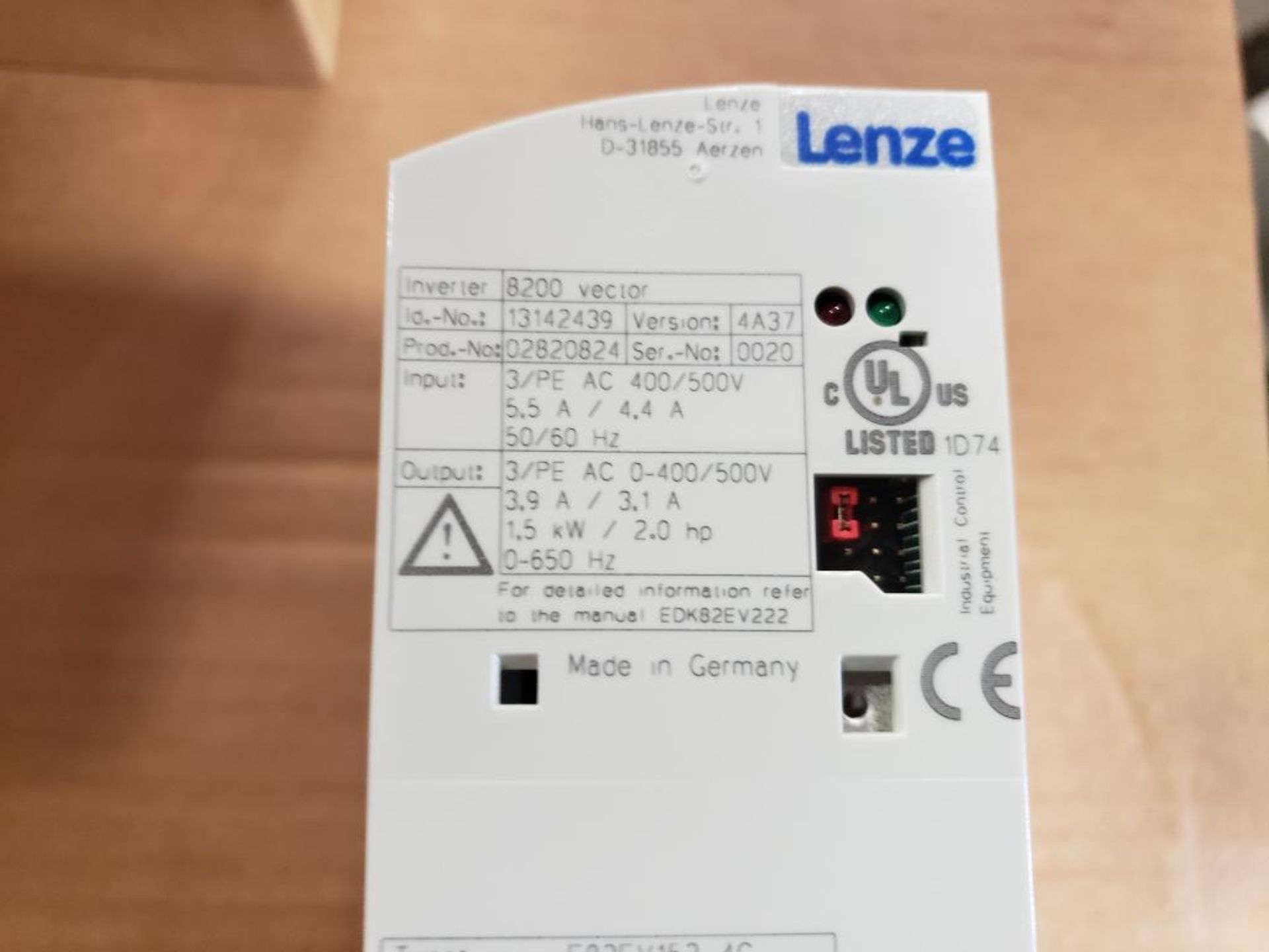 Lenze 8200 Vector drive 13142439. 3PH, 400/500V, 1.5kW, 2HP. - Image 8 of 8