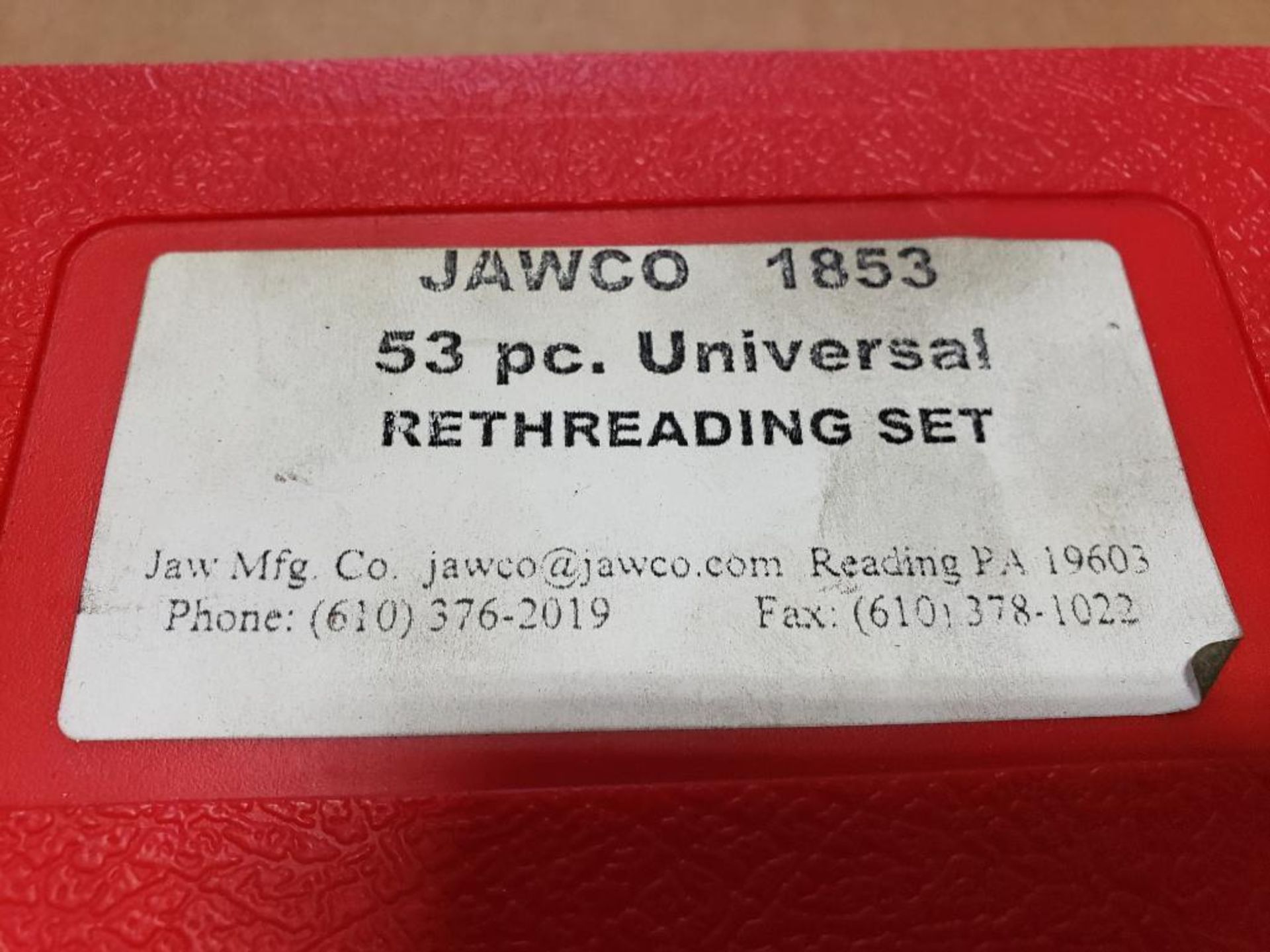 JAWCO 1853 53-piece universal rethreading set. - Image 5 of 5
