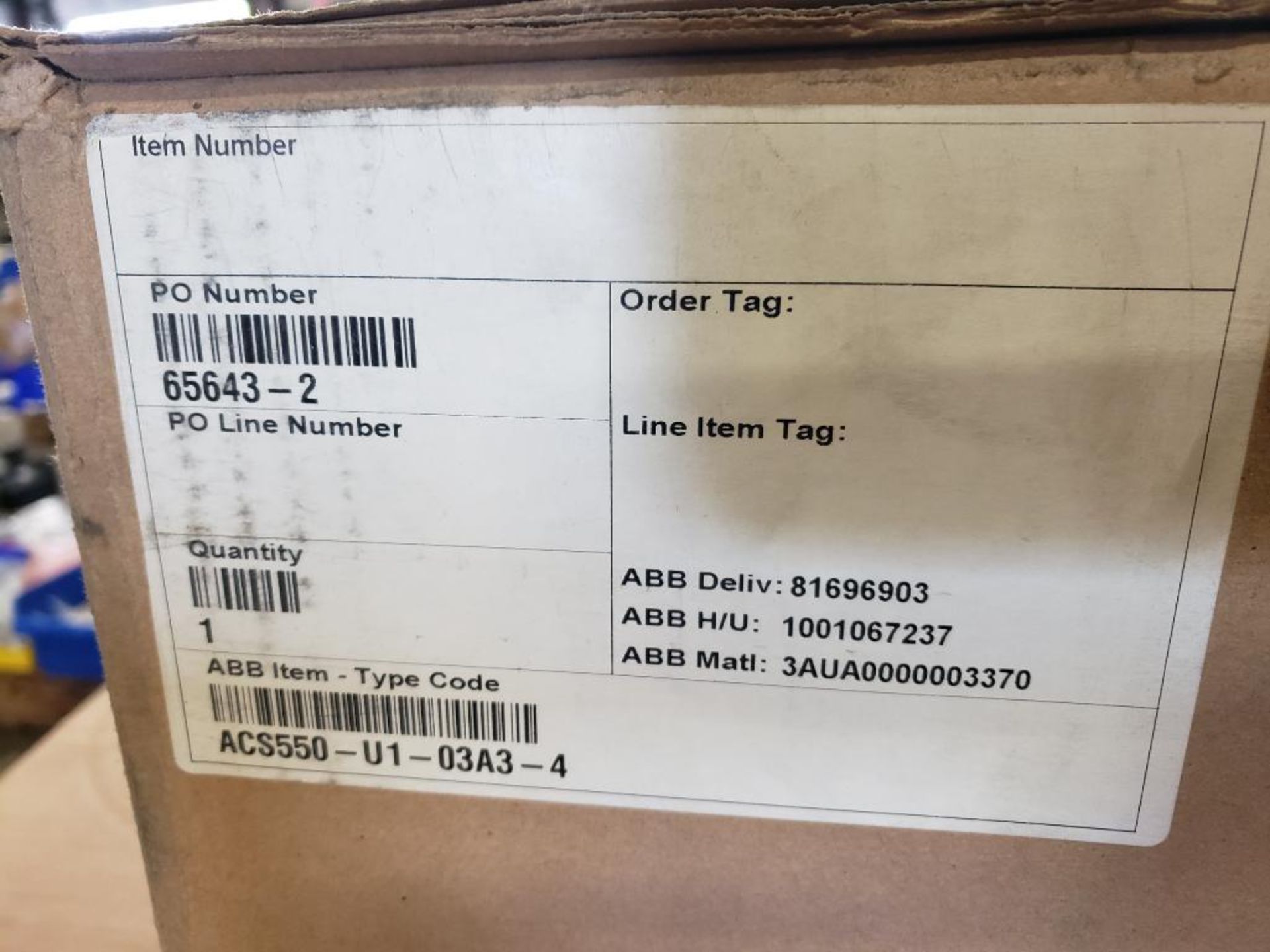 ABB ACS550-U1-03A3-4 wall mount drive. 1.5HP, 1.1kW, 280-480V. New in box. - Image 10 of 11