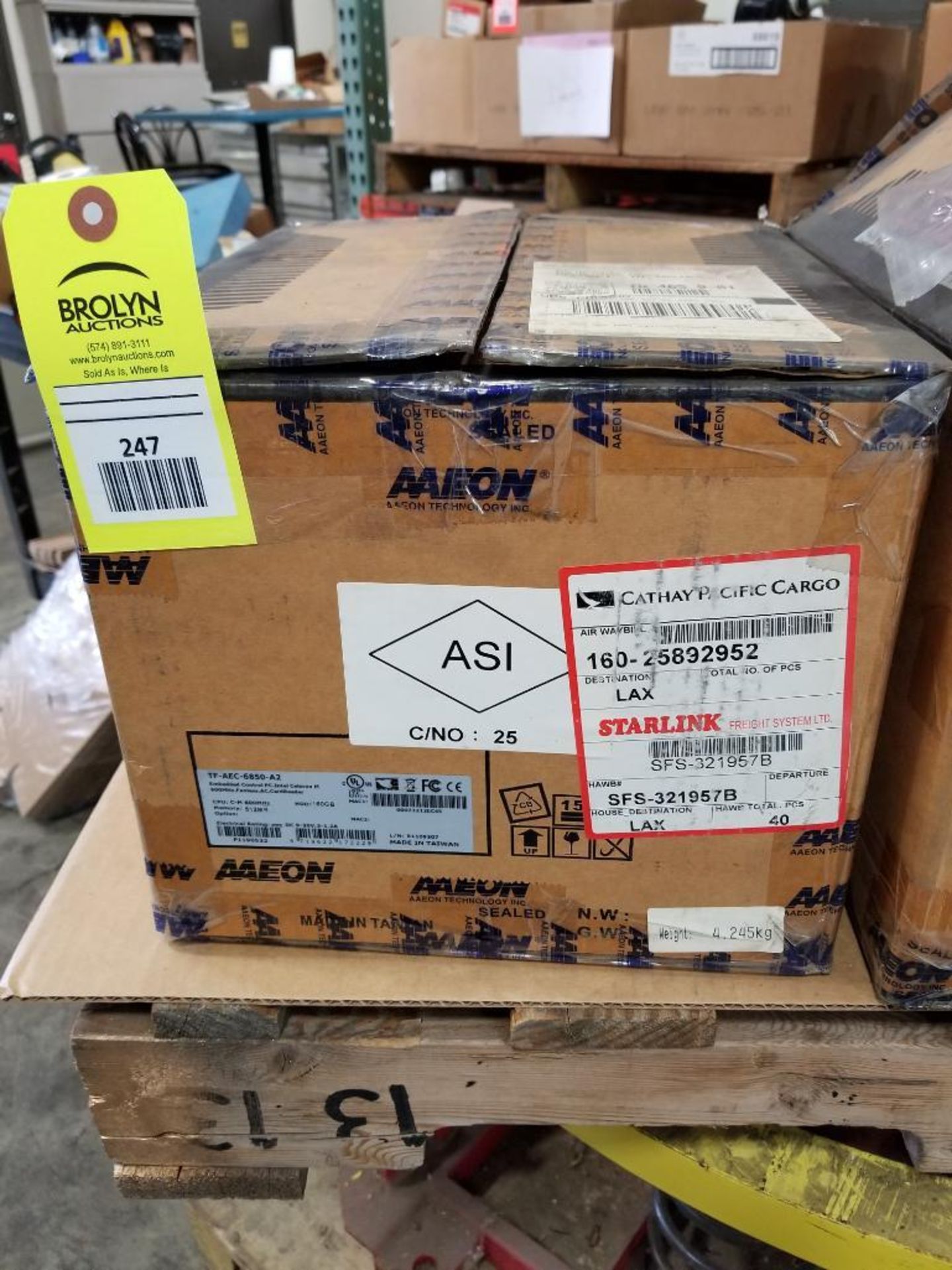 AAEON embedded control PC. Model TF-AEC-6850-A2. New in box.