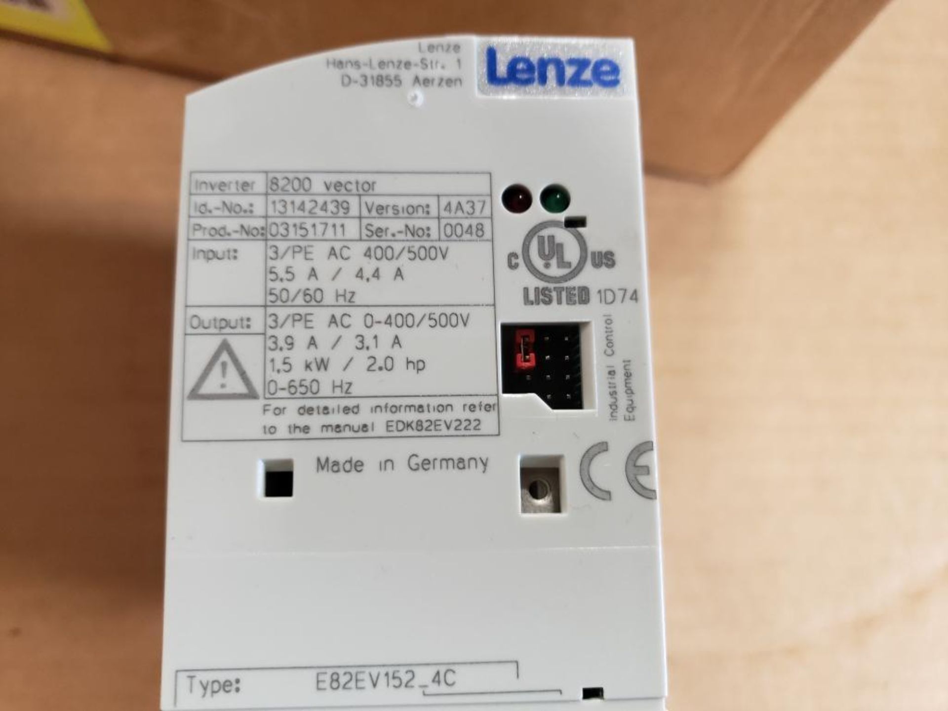 Lenze 8200 Vector drive 13142439. 3PH, 400/500V, 1.5kW, 2HP. - Image 5 of 7