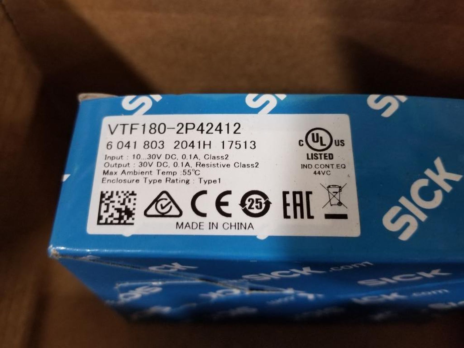 Qty 4 - Sick sensors. Catalog number VTF180-2N42412. New in box. - Image 3 of 3