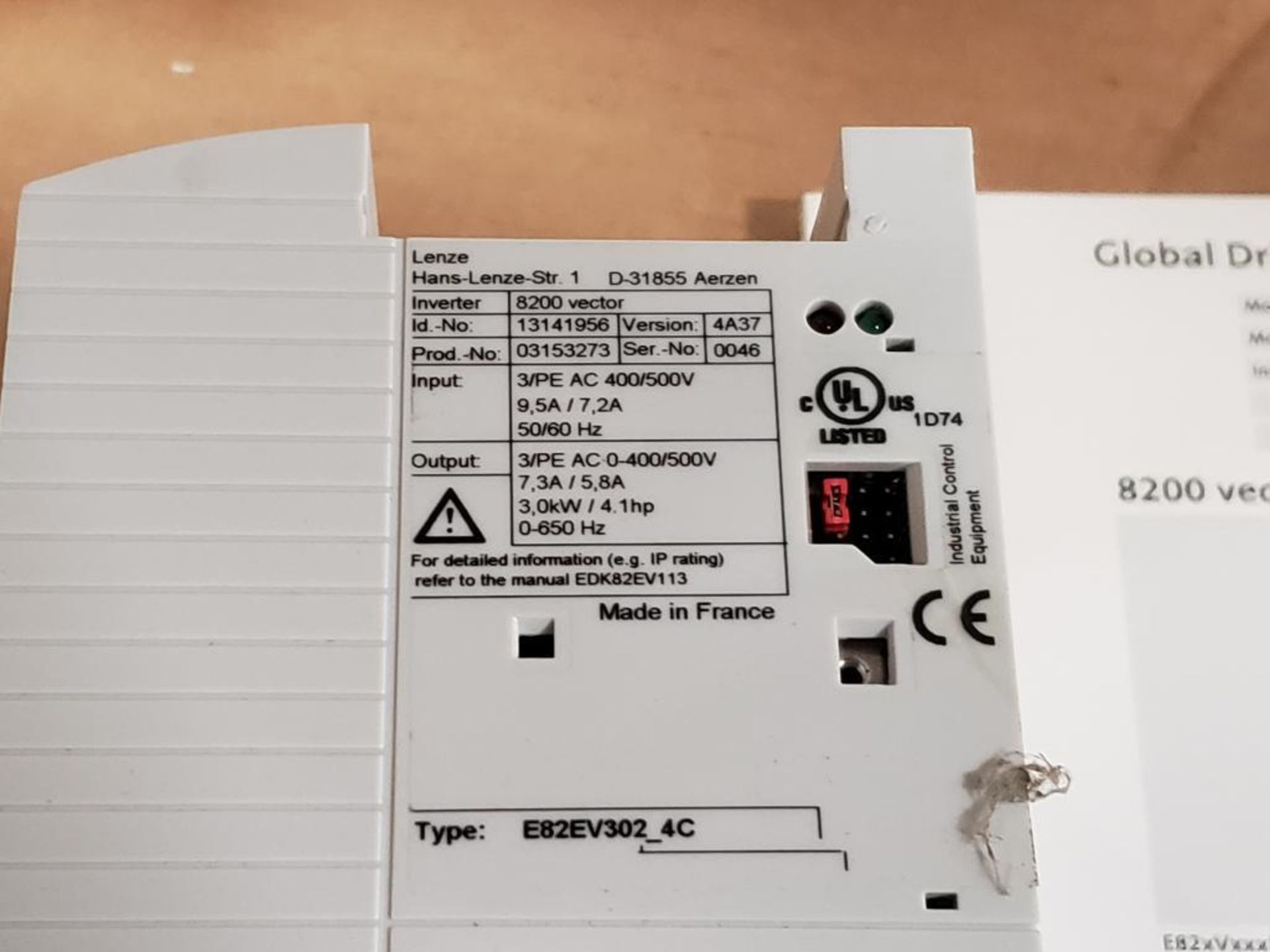 Lenze frequency inverter 13141956. 8200 vector, 3PH, 400V, 3.0kW. - Image 5 of 9