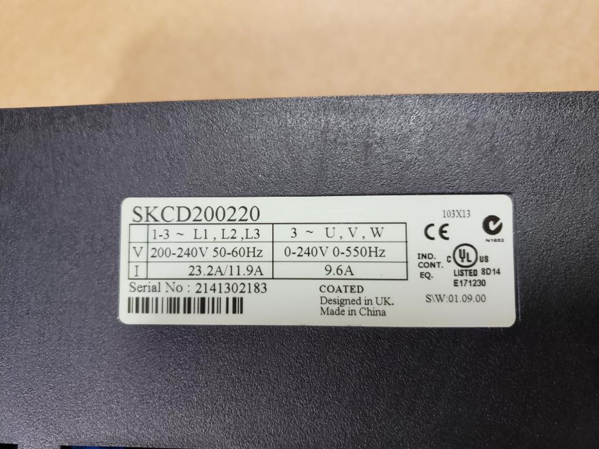 Control Techniques Emerson Commander SK drive. SKCD200220. - Image 6 of 7