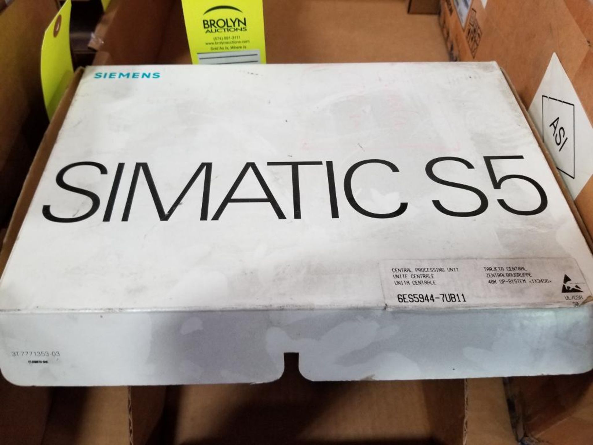 Siemens Simatic CPU. Catalog number 6ES5944-7UB11. - Image 2 of 5