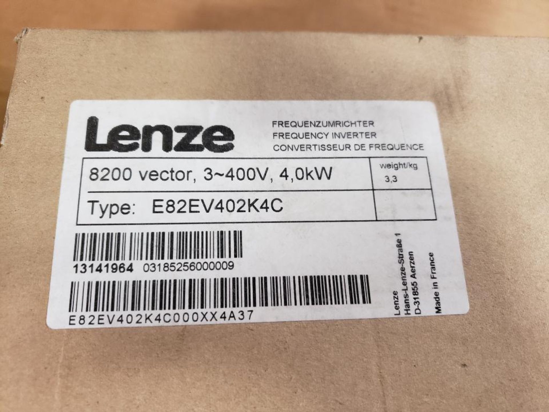 Lenze frequency inverter 13141964. 8200 vector, 3PH, 400V, 4.0kW. - Image 2 of 6