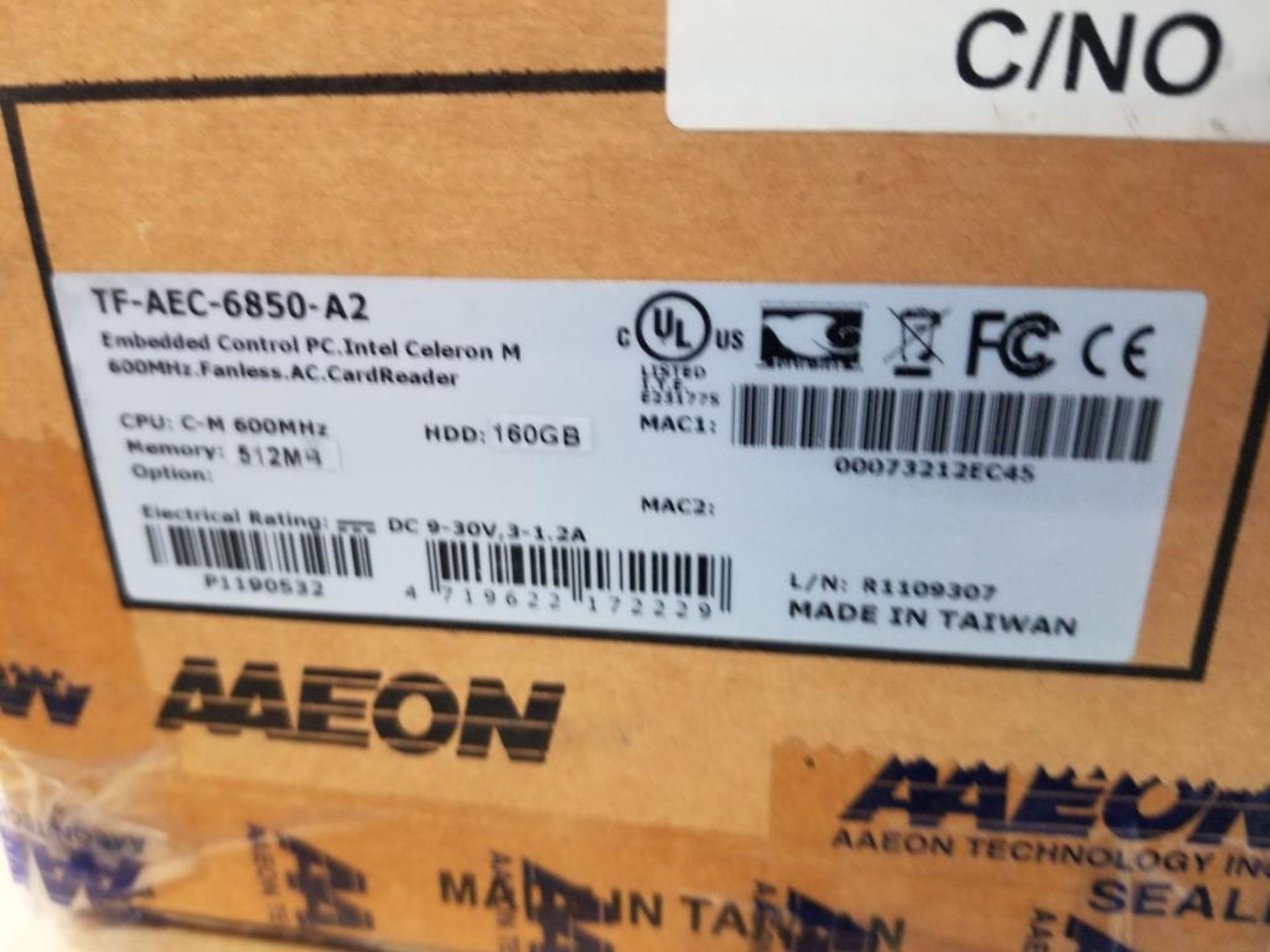 AAEON embedded control PC. Model TF-AEC-6850-A2. New in box. - Image 2 of 3