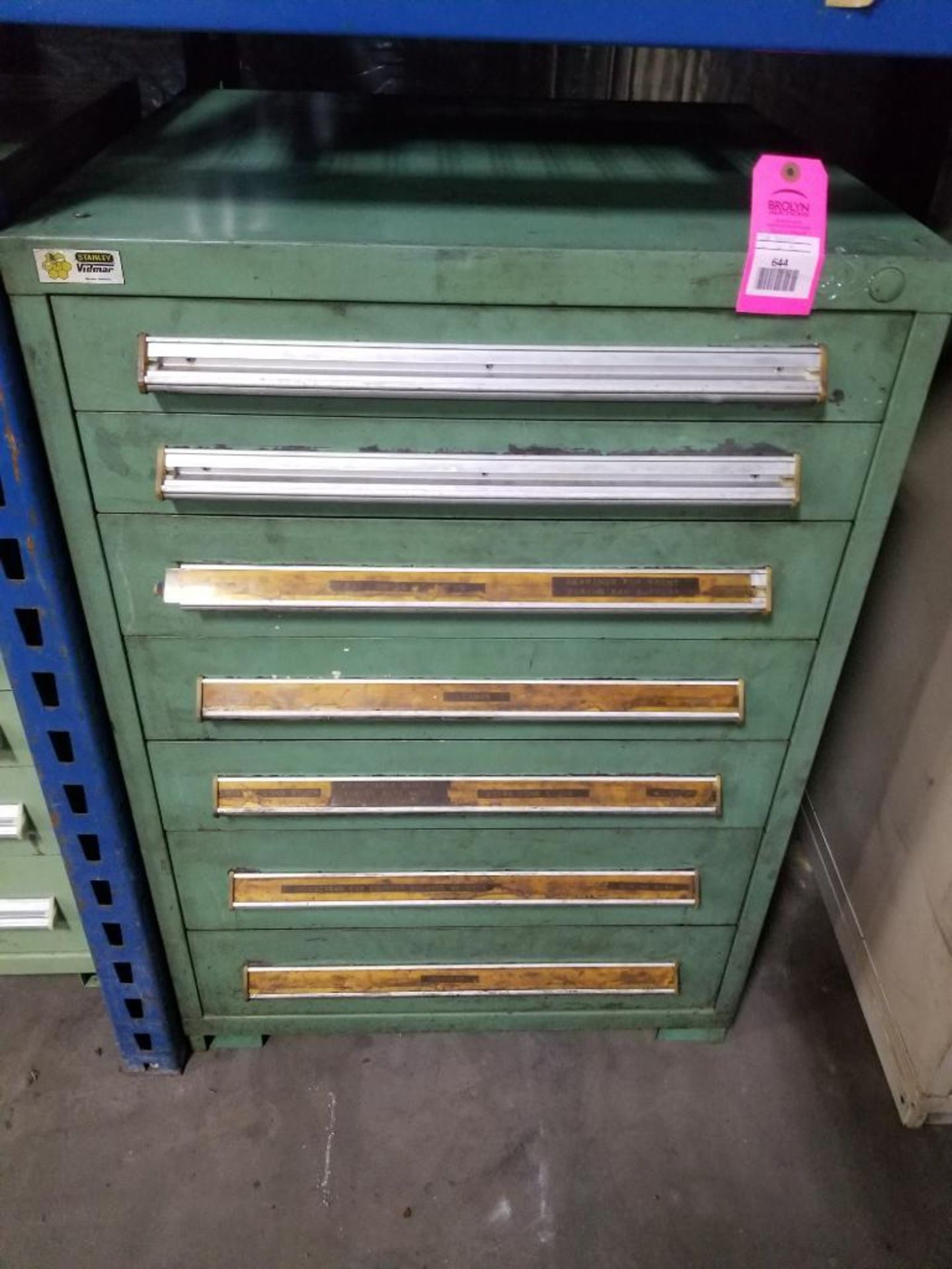 7 drawer Stanley Vidmar tool cabinet. 28D x 30W x 45T. - Image 5 of 5