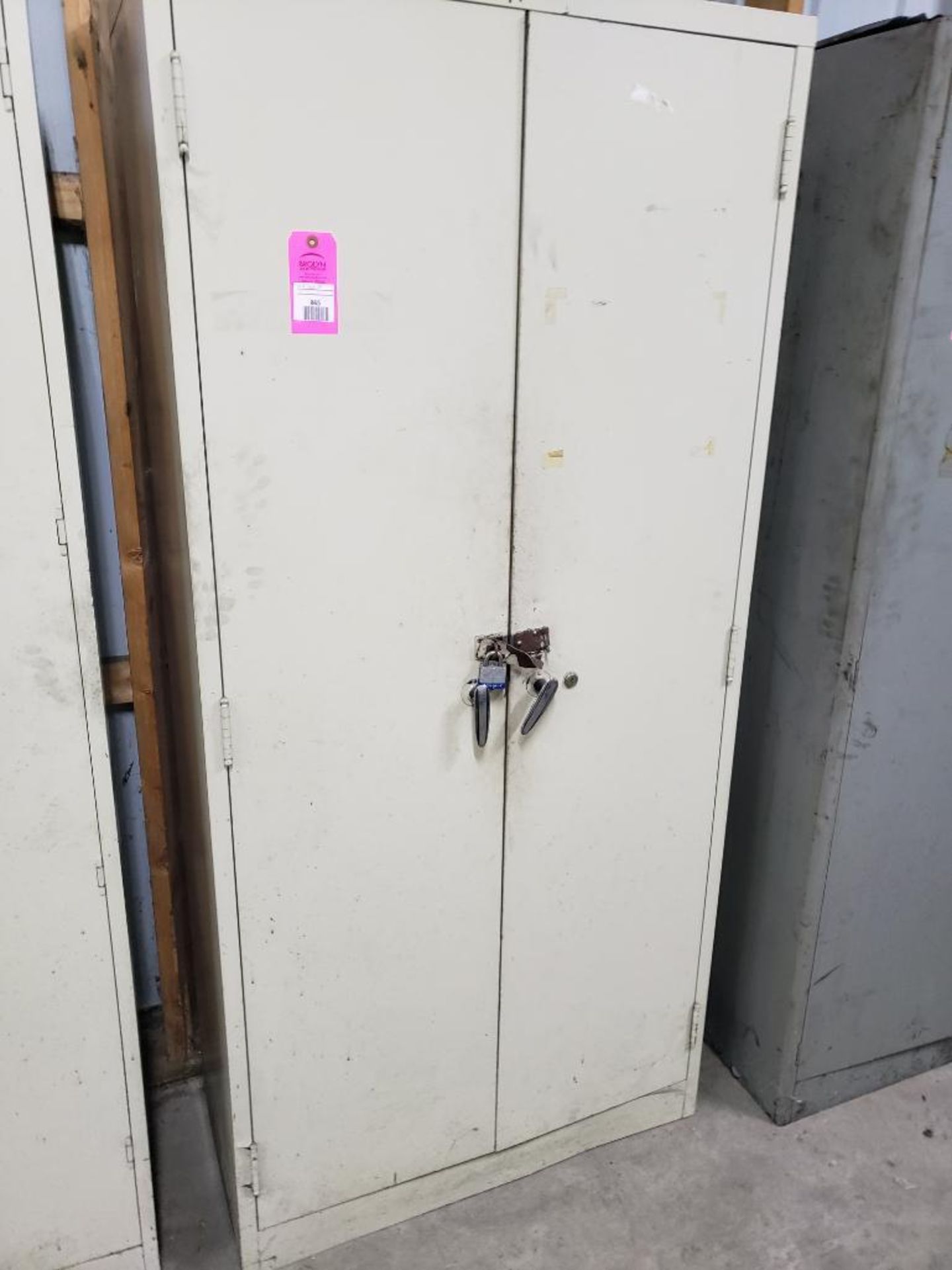 Steel cabinet. 18d x 36w x 78t.