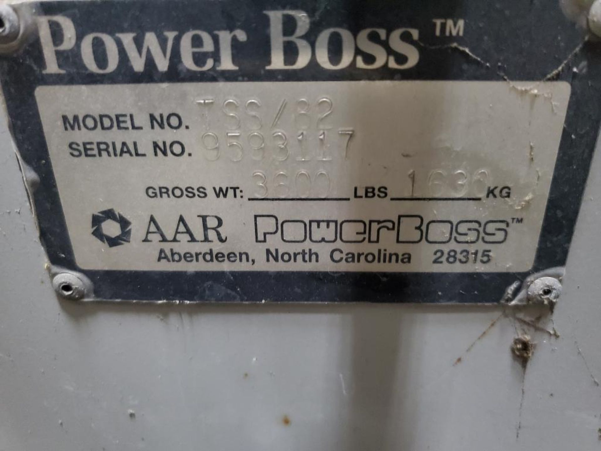 LP Powerboss ride on floor scrubber. Model TSS/82. Serial number 9593117. - Image 11 of 13