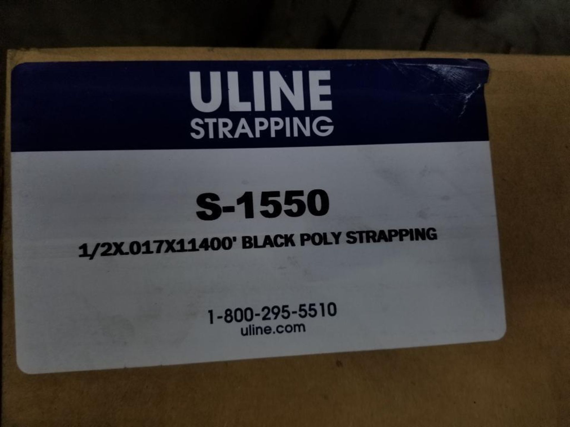 Qty 7 - Uline poly strapping boxes. Model S-1550. - Image 3 of 3