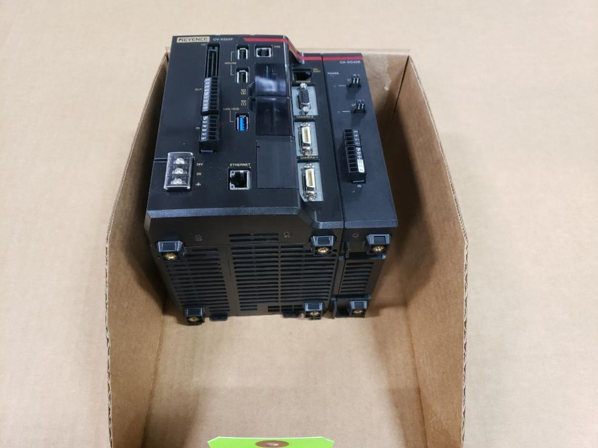 Keyence vision system controller. Part number CV-X322F with sub part CA-DC40E.