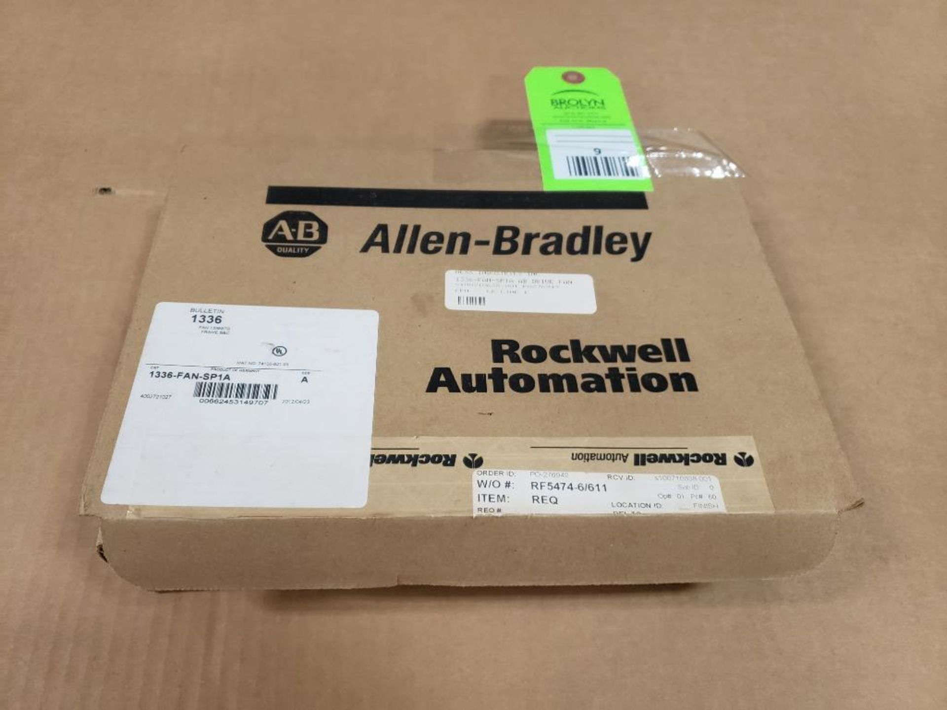 Allen Bradley fan. Catalog 1336-FAN-SP1A.