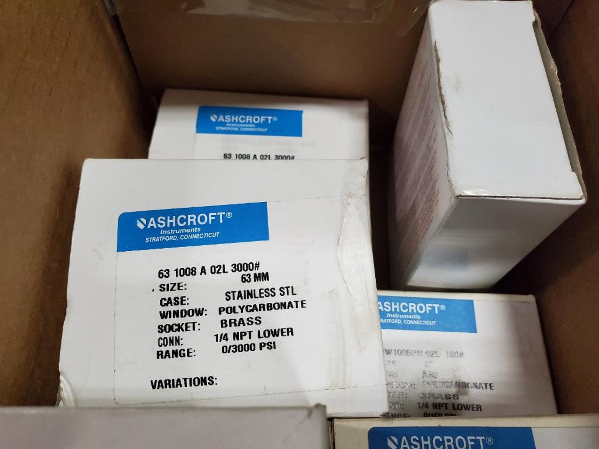 Assorted Ashcroft valve gages. New in box. - Image 3 of 5