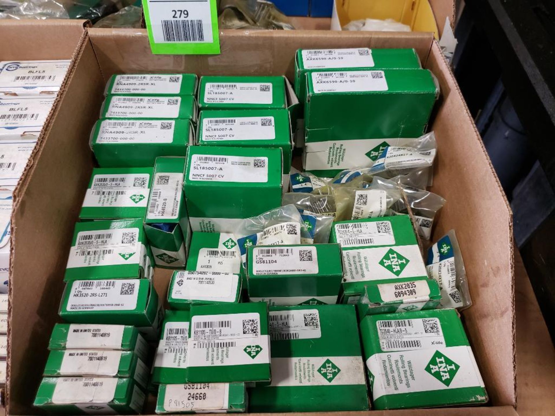 Large assortment of INA bearings. New in box.