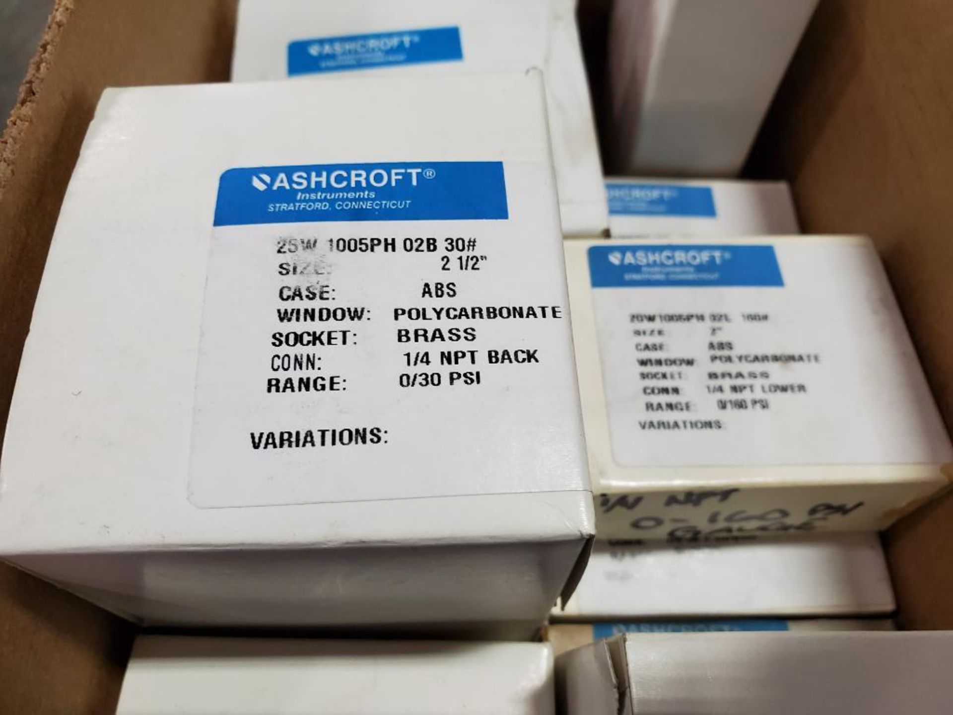 Assorted Ashcroft valve gages. New in box. - Image 4 of 5