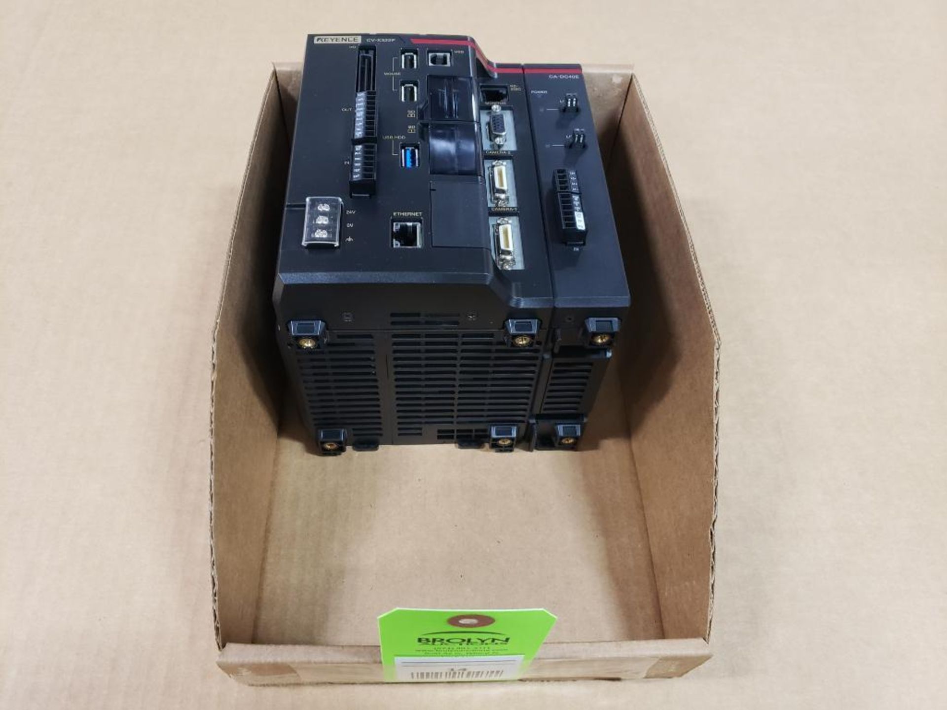 Keyence vision system controller. Part number CV-X322F with sub part CA-DC40E.