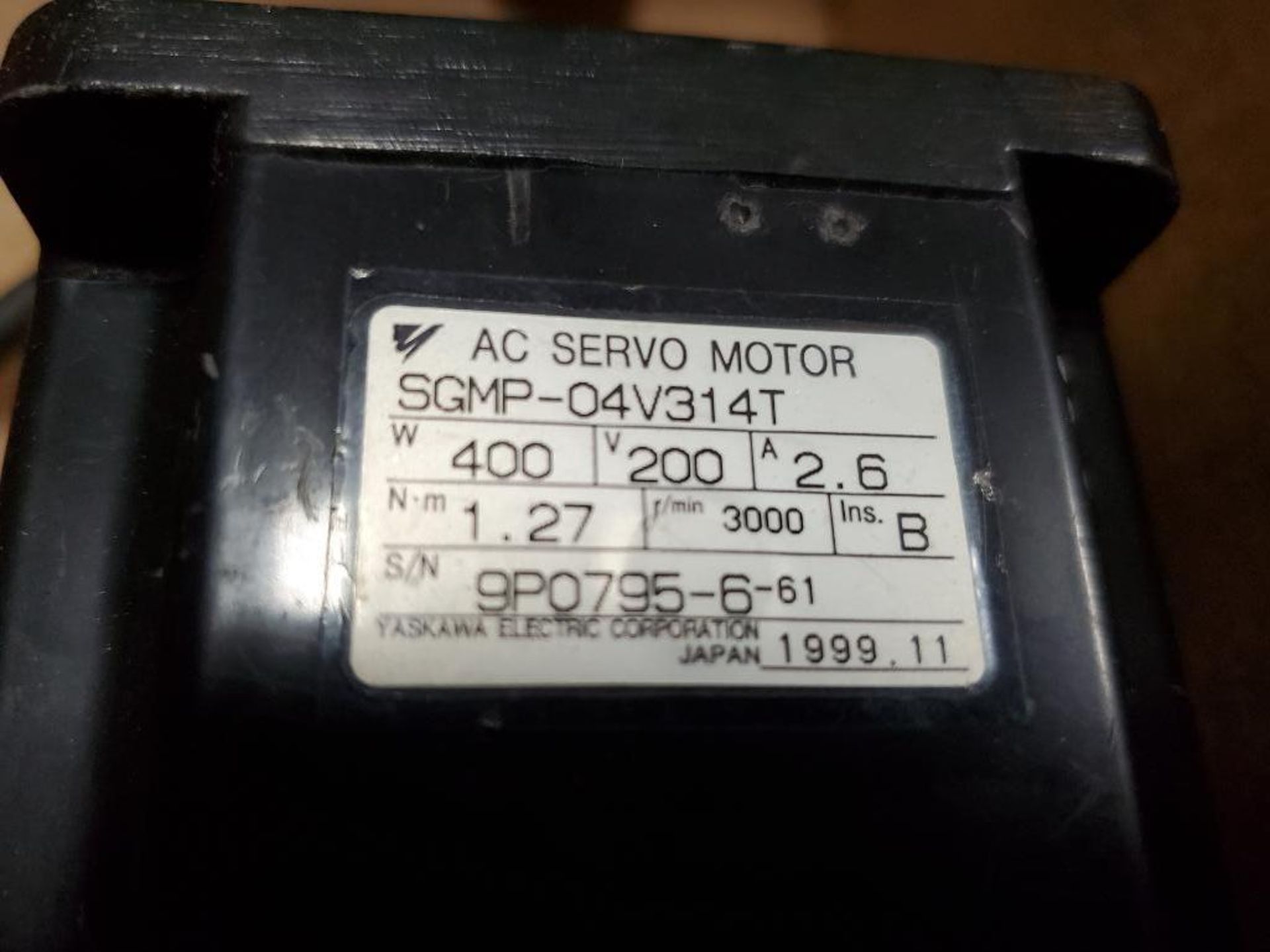 Yaskawa AC servo motor SGMP-04V314T. - Image 3 of 5