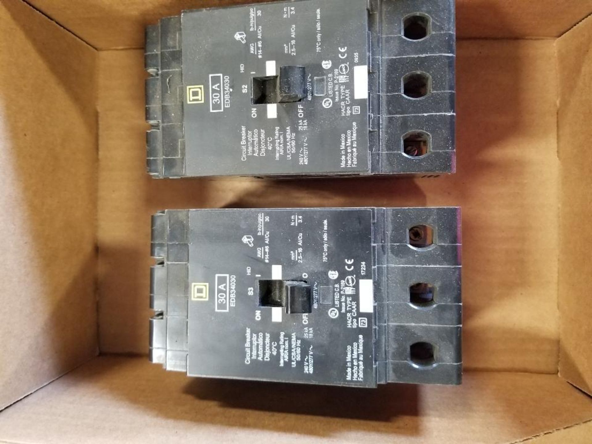 Qty 2 - Square D breaker. - Image 3 of 4