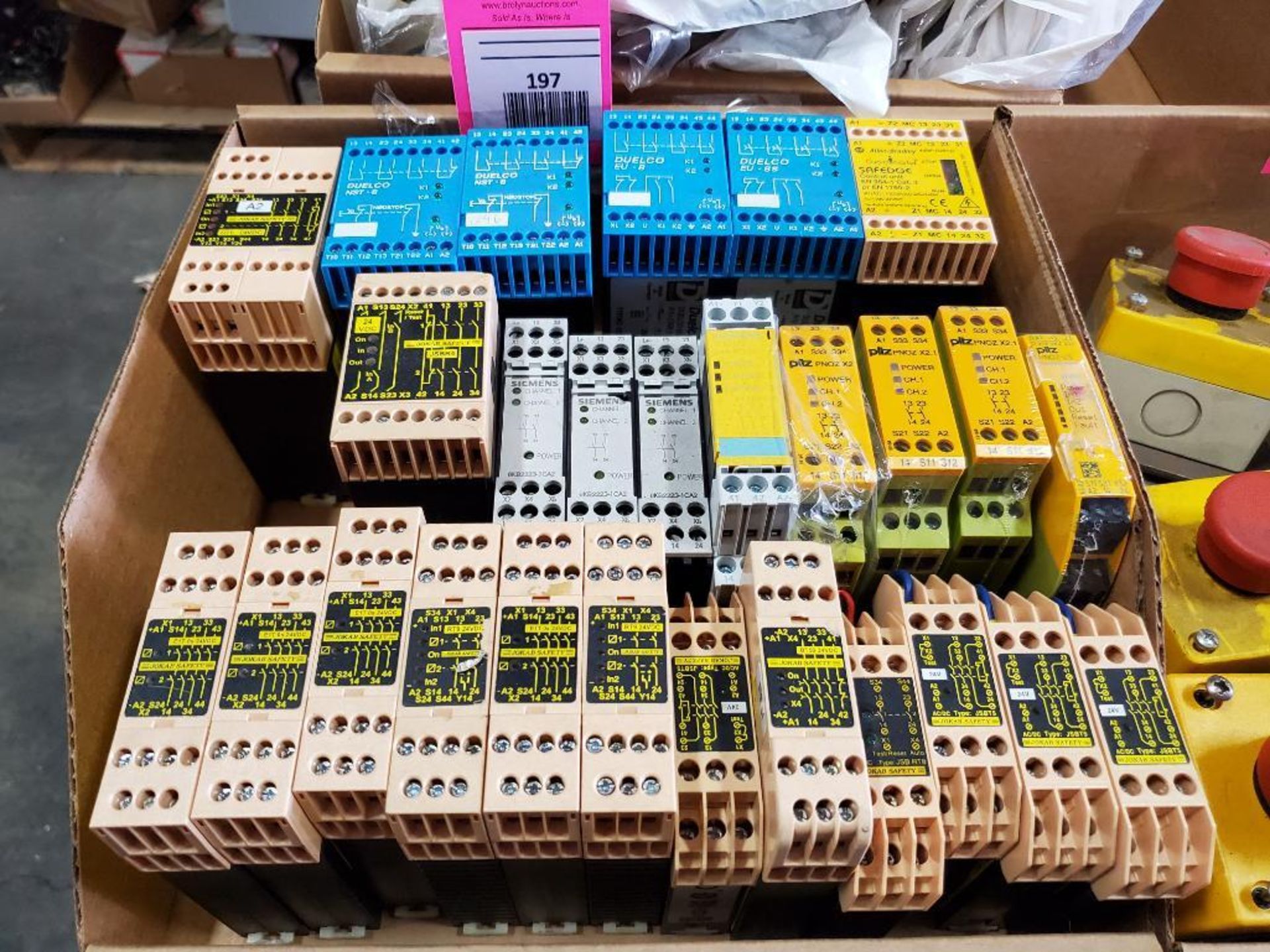 Large assortment of safety relays.