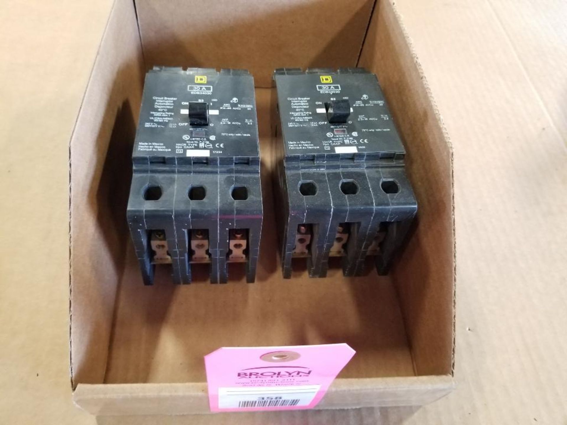 Qty 2 - Square D breaker.