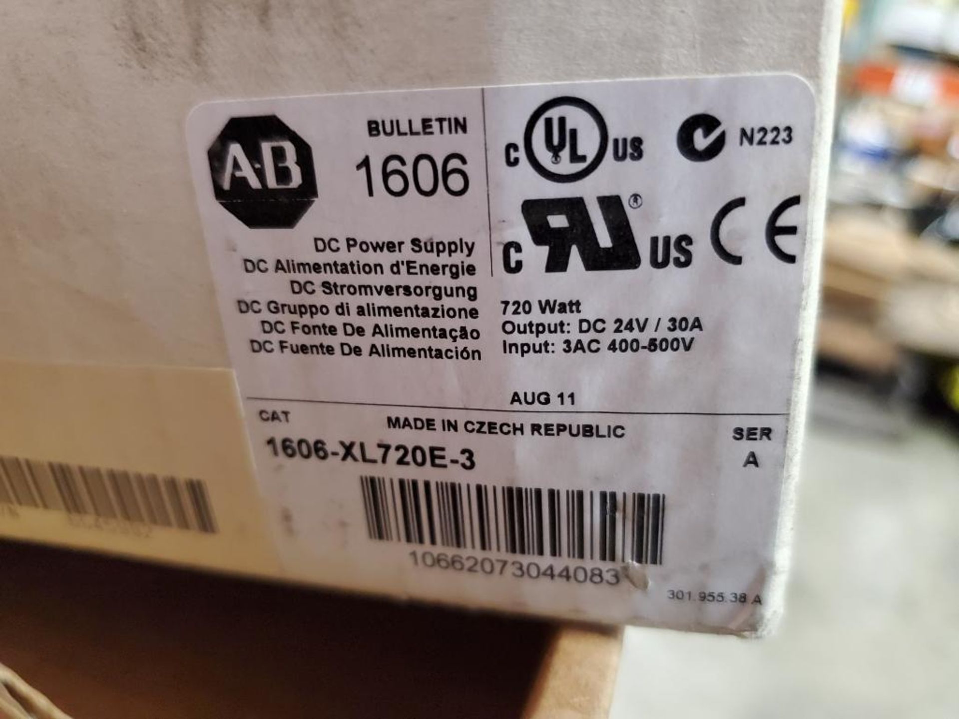 Allen Bradley power supply. Catalog number 1606-XL720E-3. New in box. - Image 5 of 5