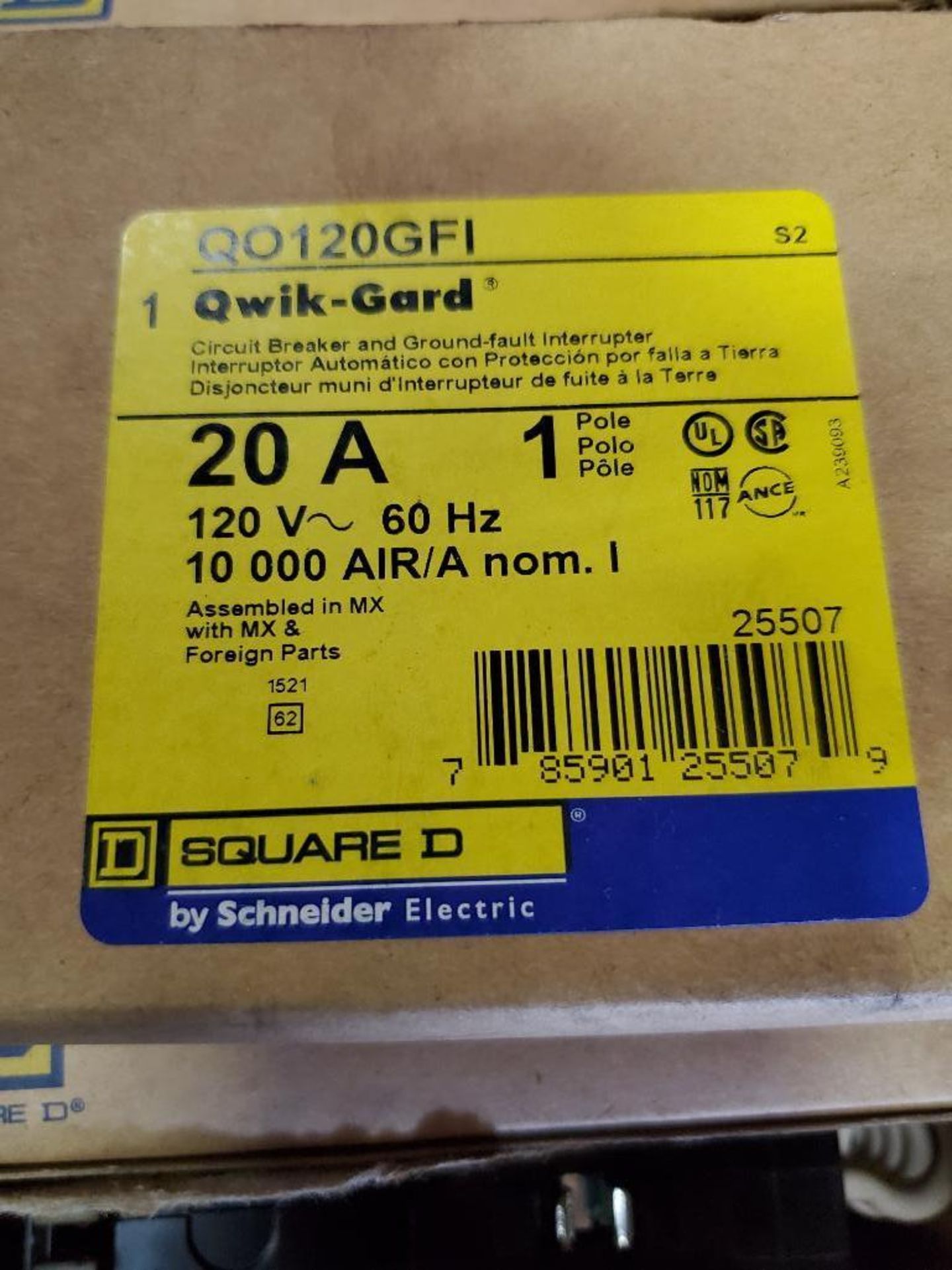 Qty 8 - Square D qwik-gard. Part number QO120GFI. New in box. - Image 3 of 3