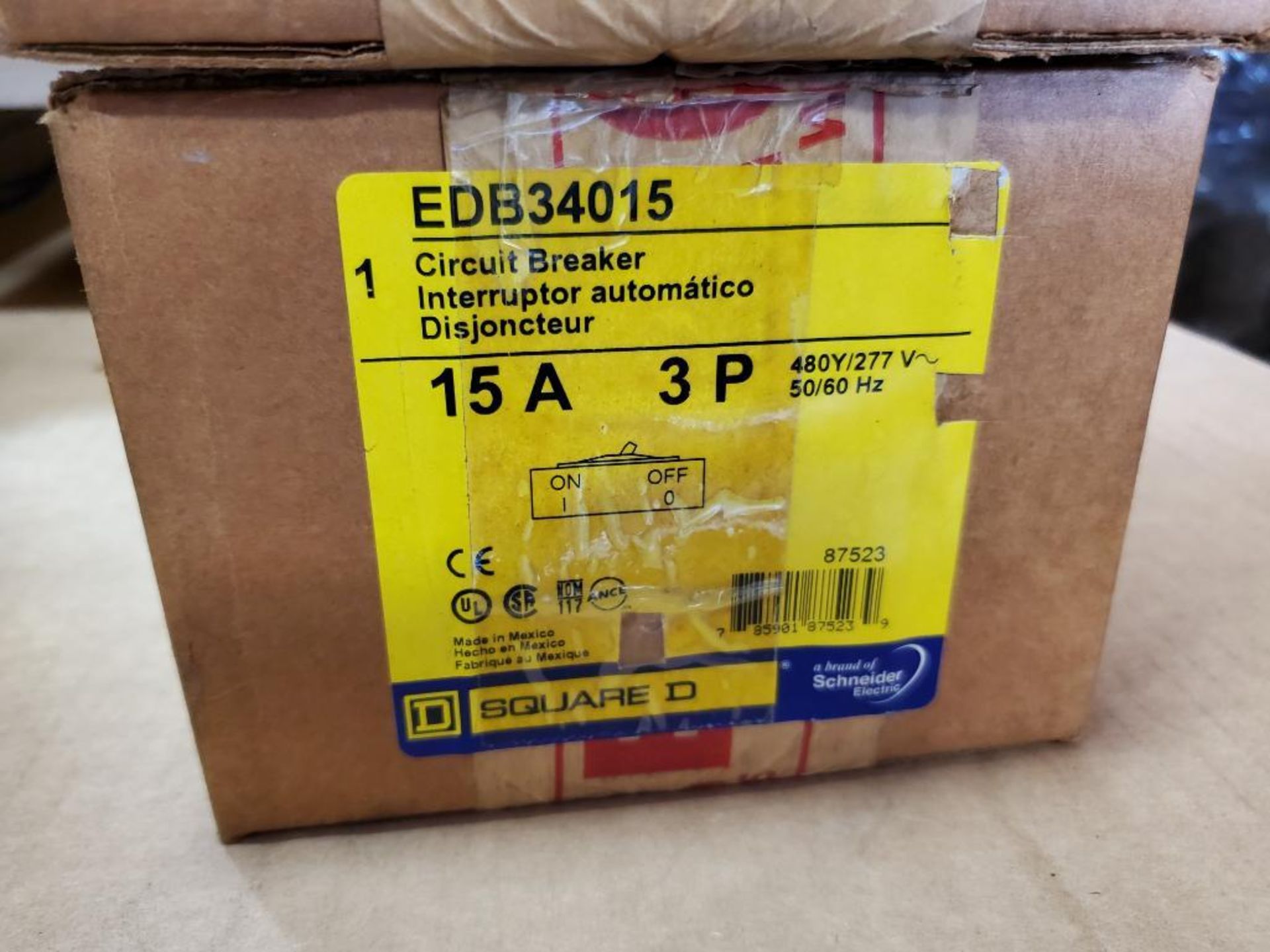 Qty 3 - Square D circuit breaker. Part number EDB34015. New in box. - Image 4 of 4