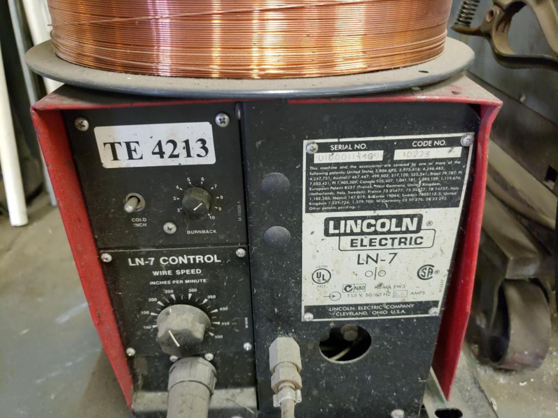 Lincoln Idealarc DC-400 welding power supply with LN-7 wire feed control. - Image 5 of 8