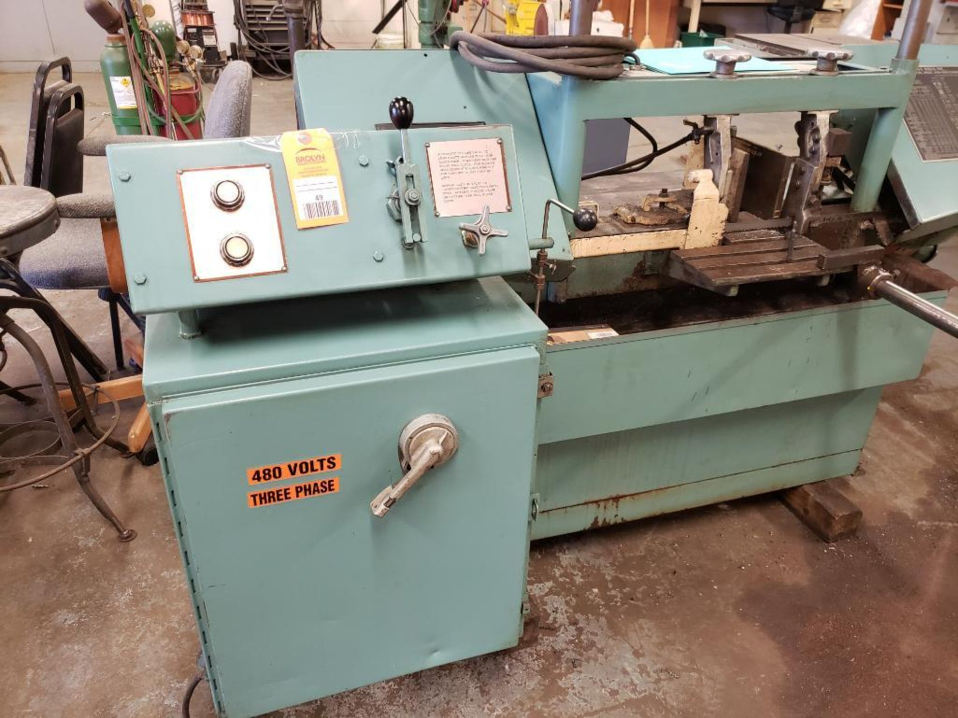 WF Wells Band Saw. Model W9. Serial number A490W731832. Includes new coolant pump. - Image 2 of 9