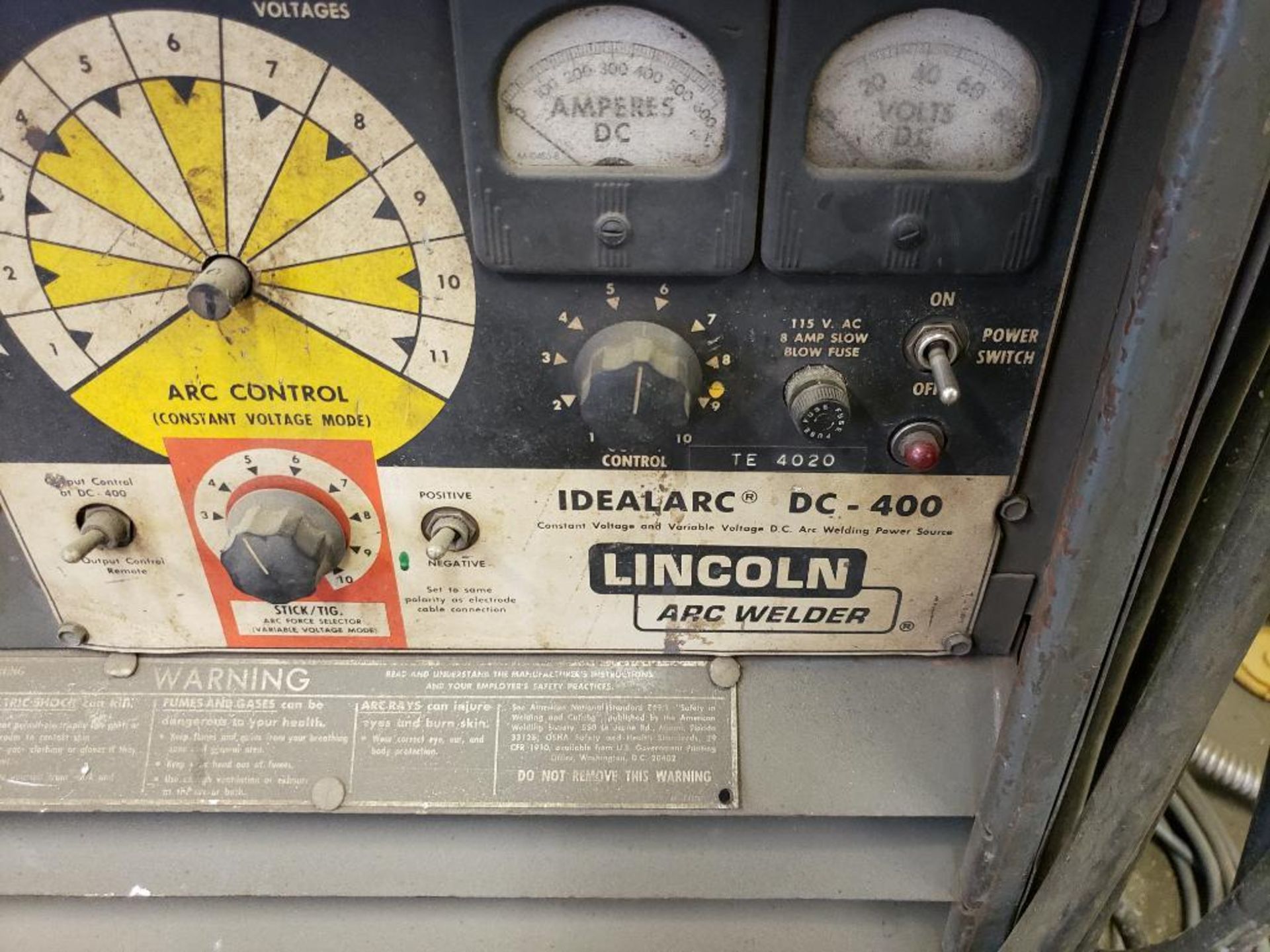 Lincoln Idealarc DC-400 welding power supply with LN-7 wire feed control. - Image 6 of 8