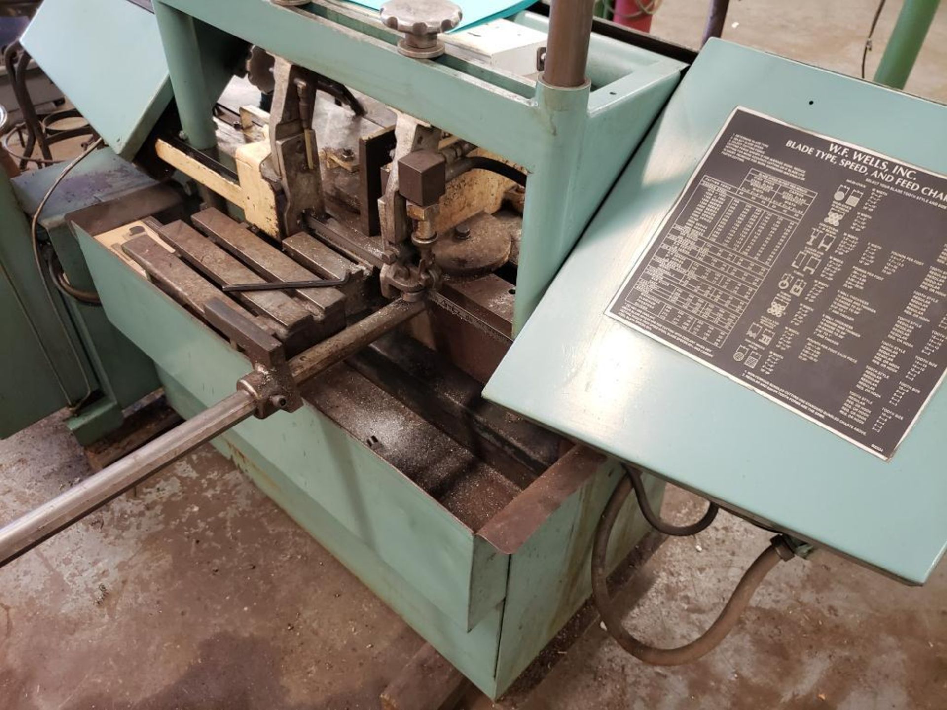 WF Wells Band Saw. Model W9. Serial number A490W731832. Includes new coolant pump. - Image 3 of 9