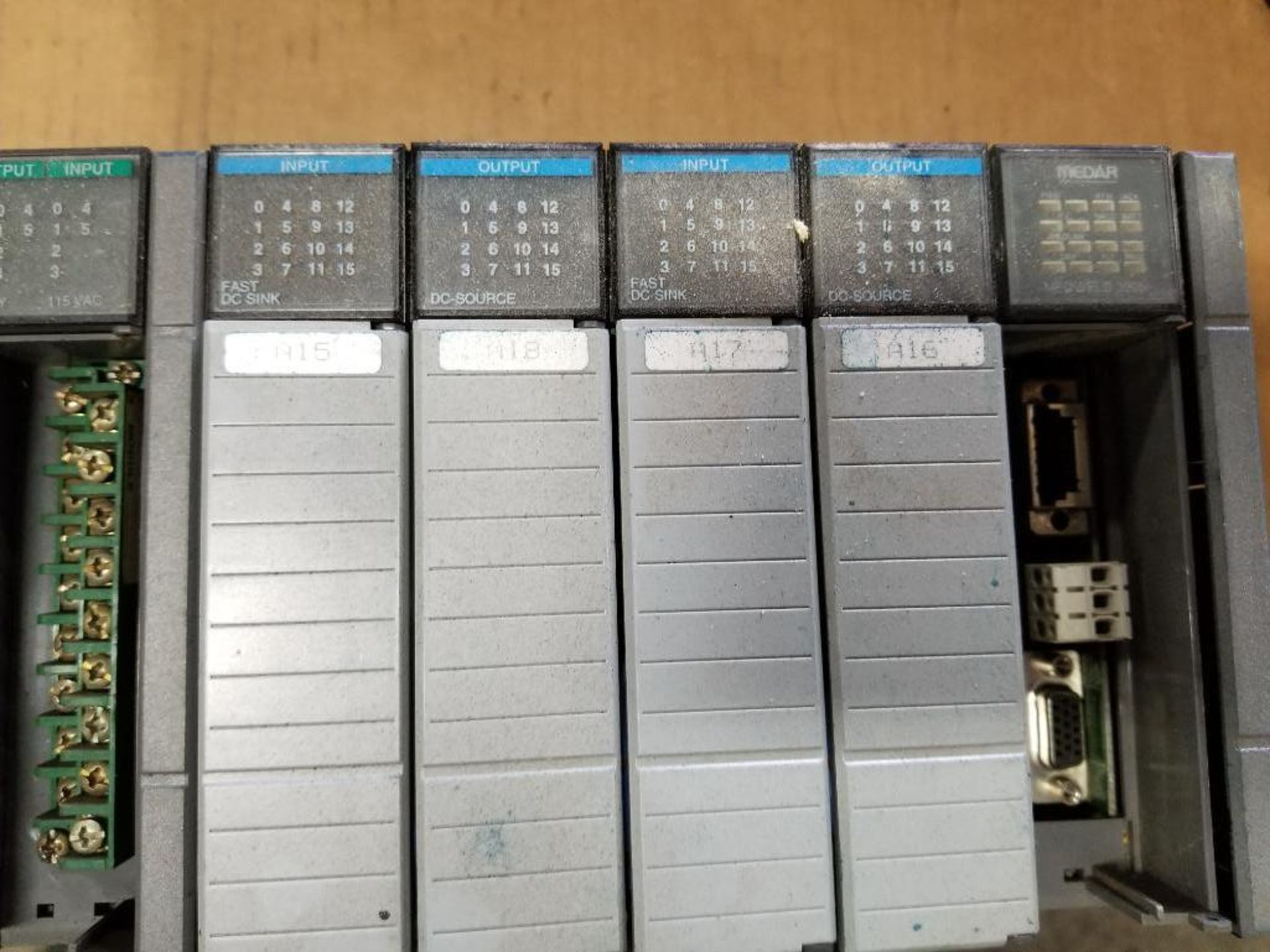 Allen Bradley SLC PLC rack with cards. - Image 6 of 7