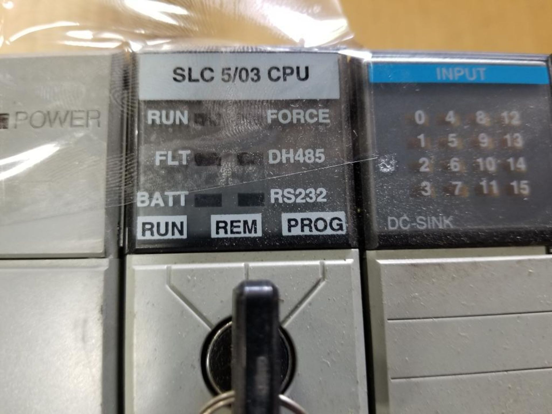 Allen Bradley SLC PLC rack with cards. - Image 2 of 6