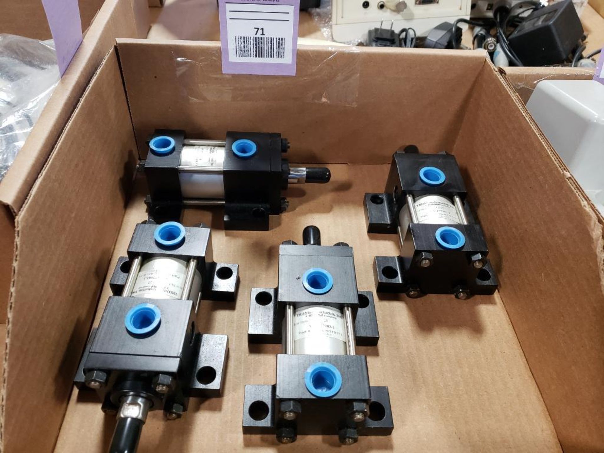 Qty 4 - Bimba cylinders. Part number CYL-9319171. New as pictured.
