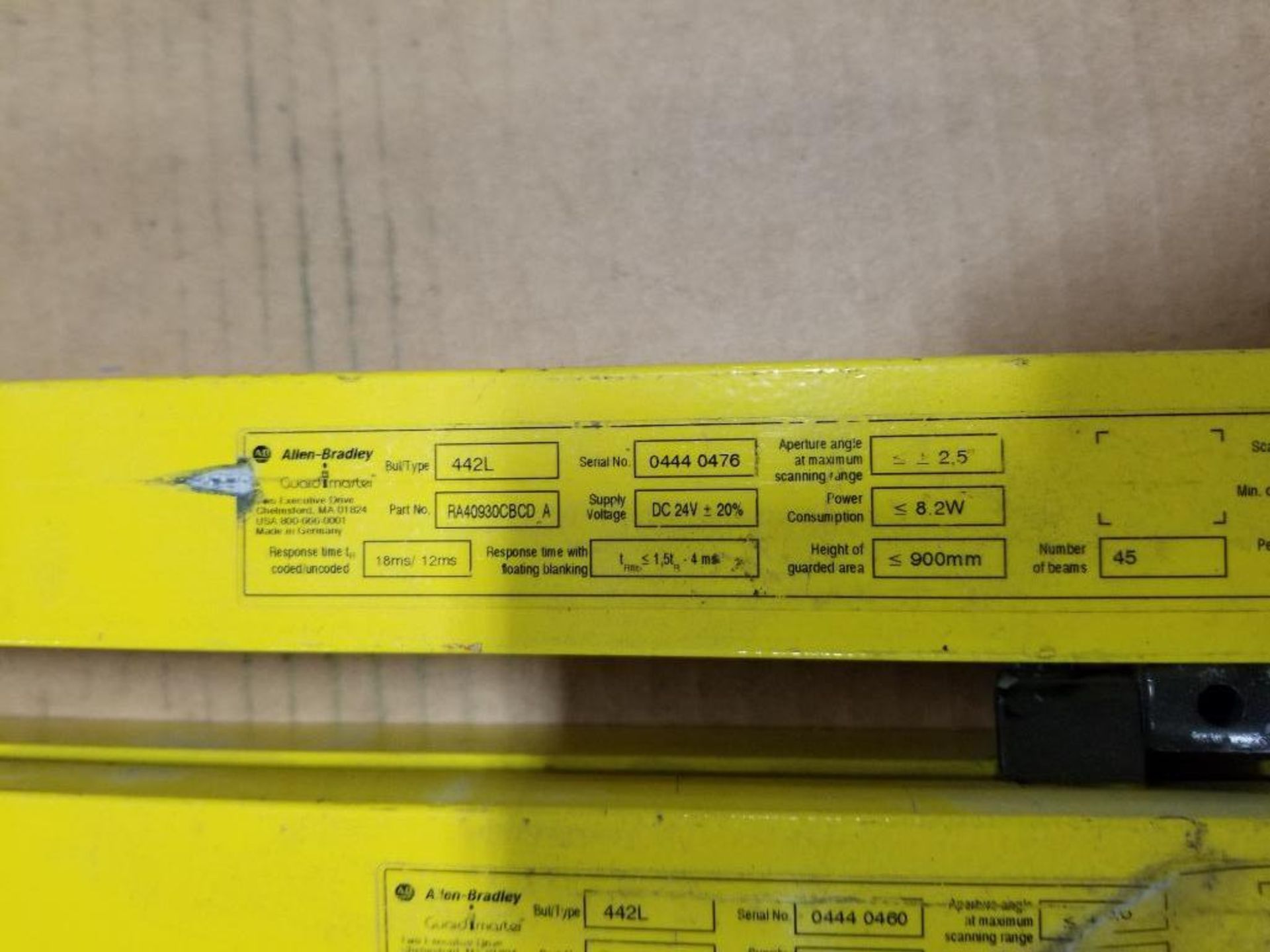 Qty 2 - Allen Bradley Guardmaster light curtains. - Image 3 of 4