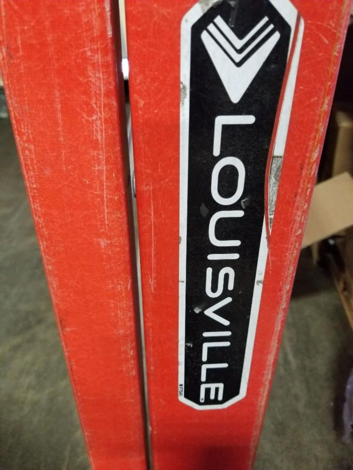 12ft Louisville folding fiberglass ladder. 300lb capacity. - Image 4 of 4